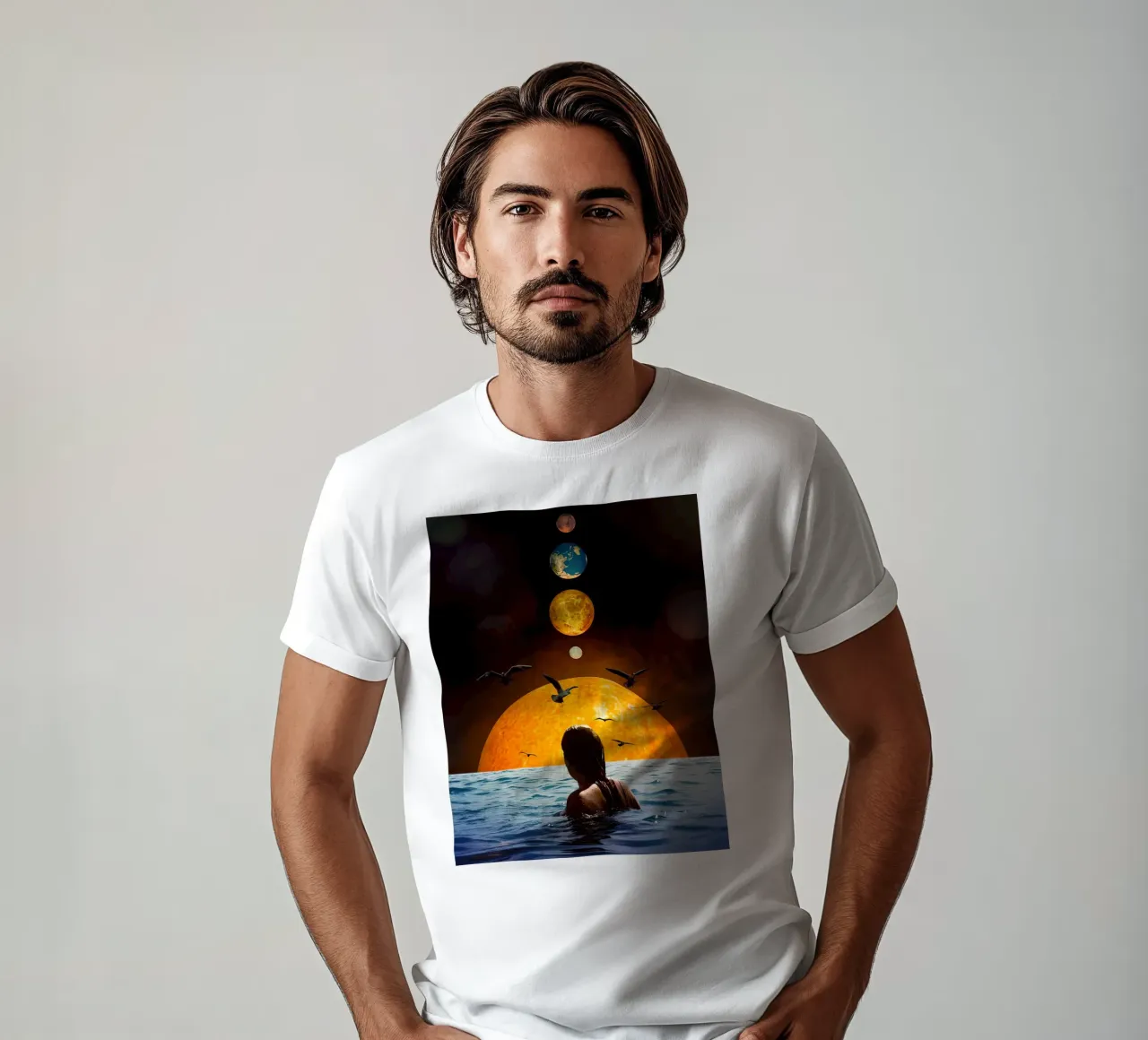 guardando il sole t-shirt da Green