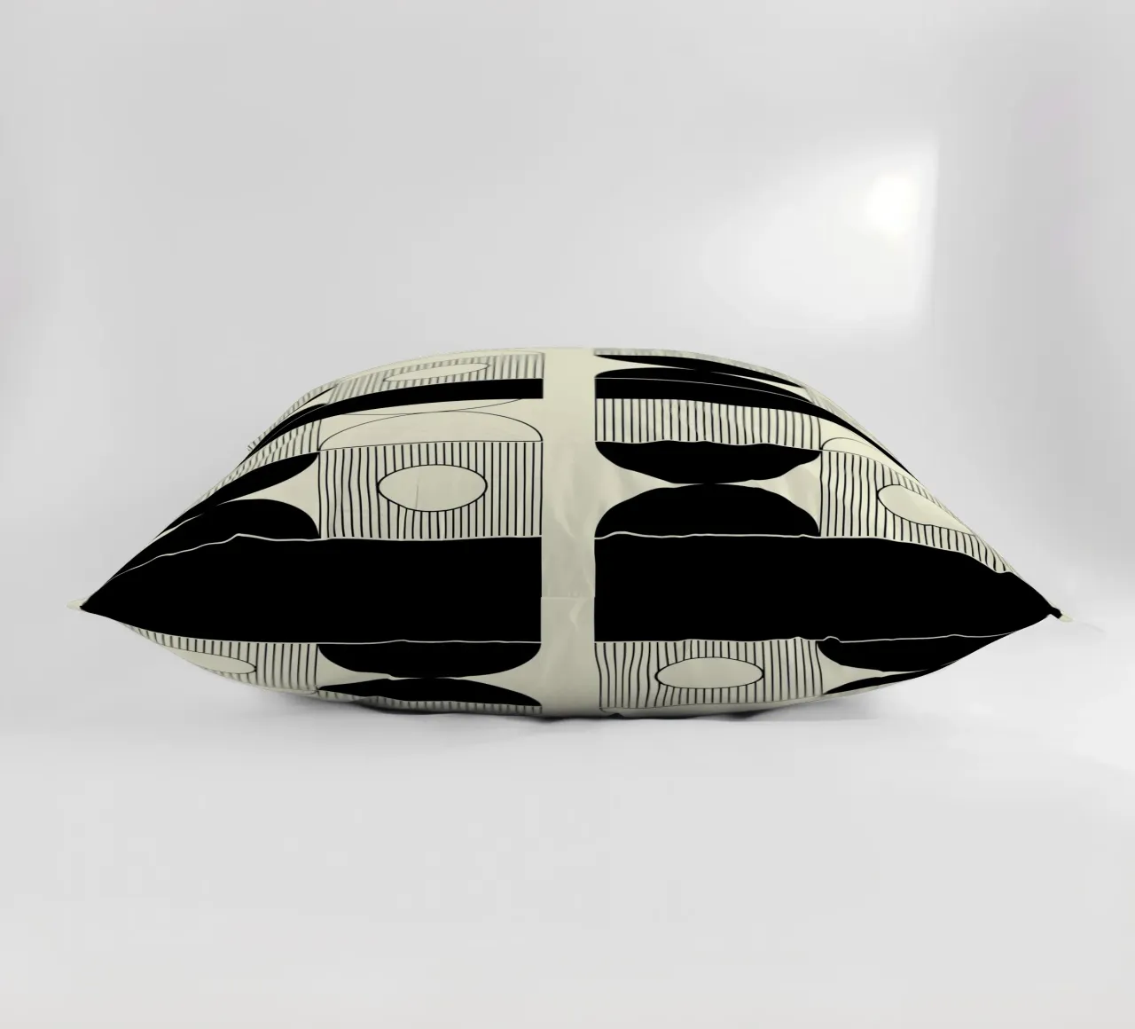 The Pause - Minimalist Geometric Abstract decorative cushion by KHouse Studio
