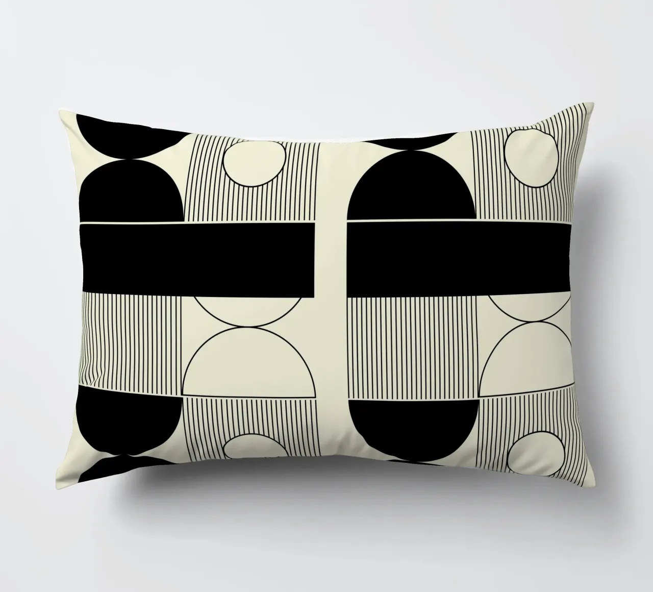 The Pause - Minimalist Geometric Abstract decorative cushion by KHouse Studio