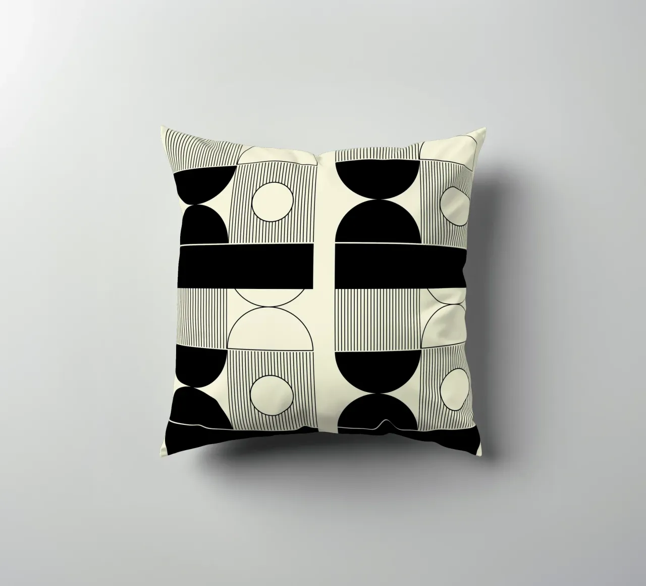 The Pause - Minimalist Geometric Abstract decorative cushion by KHouse Studio