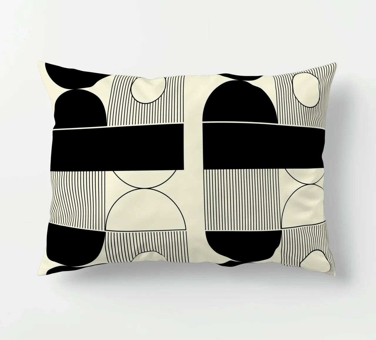 The Pause - Minimalist Geometric Abstract decorative cushion by KHouse Studio