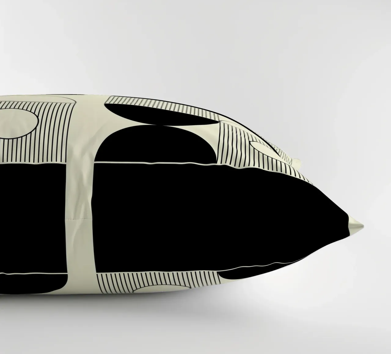 The Pause - Minimalist Geometric Abstract decorative cushion by KHouse Studio
