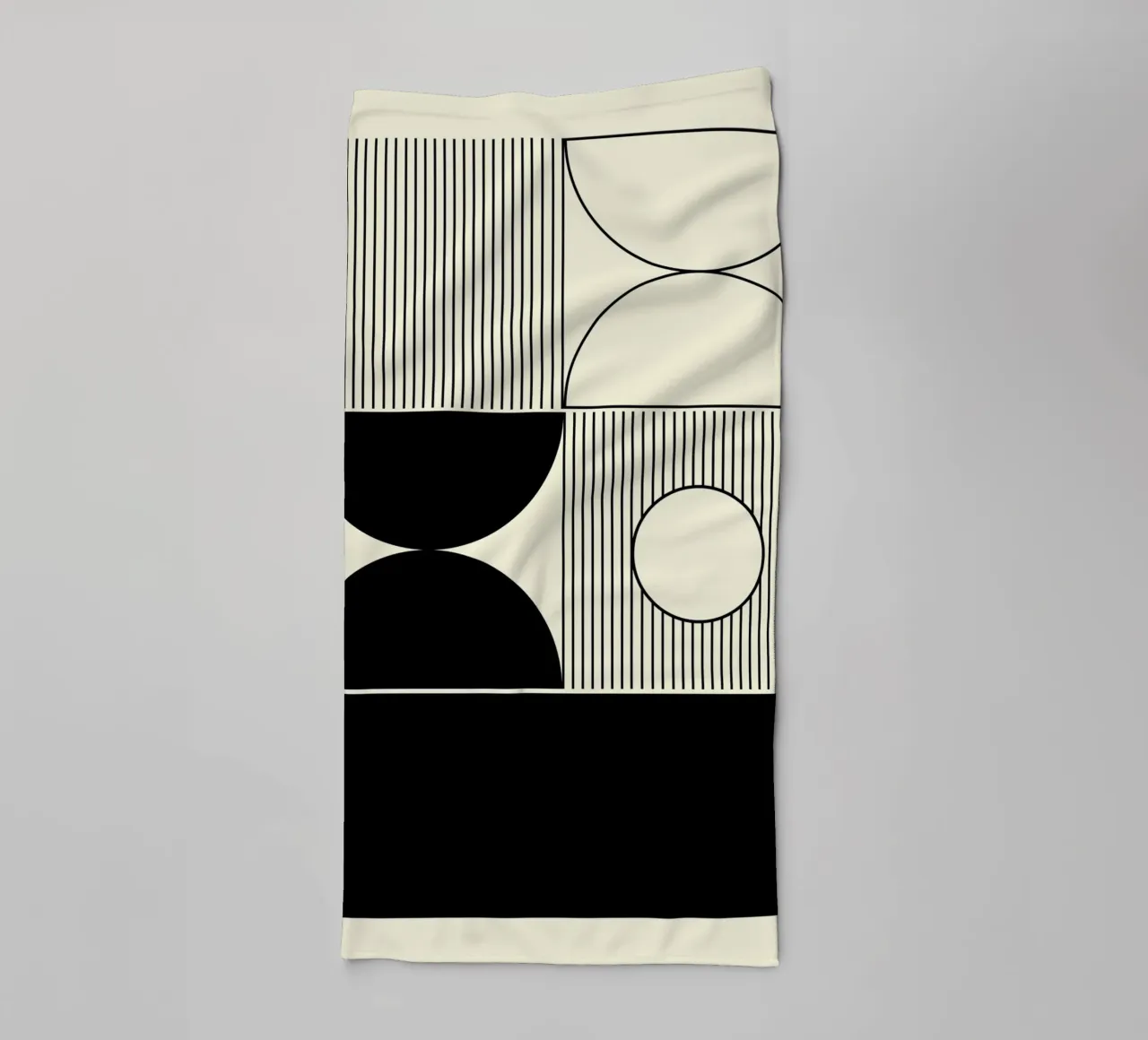 The Pause - Minimalist Geometric Abstract towel by KHouse Studio