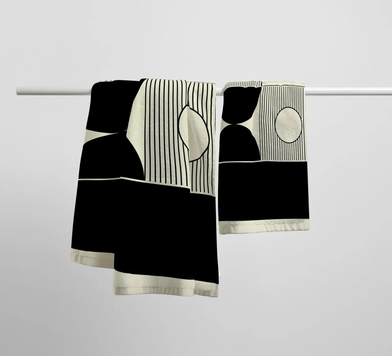 The Pause - Minimalist Geometric Abstract towel by KHouse Studio