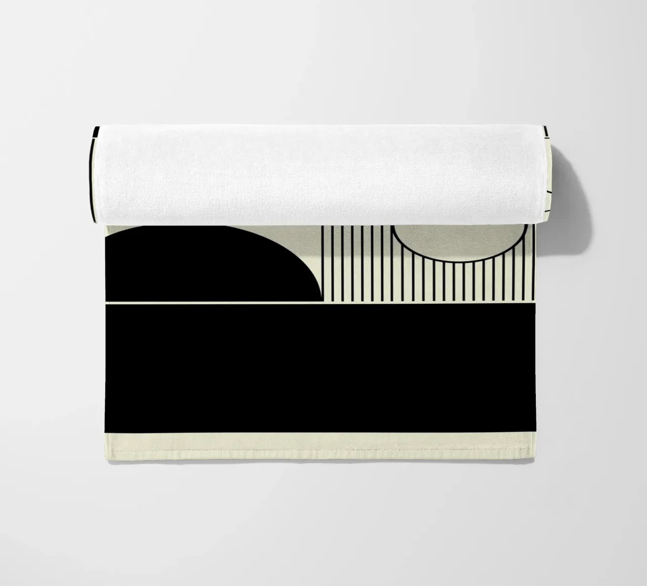 The Pause - Minimalist Geometric Abstract beach towel by KHouse Studio