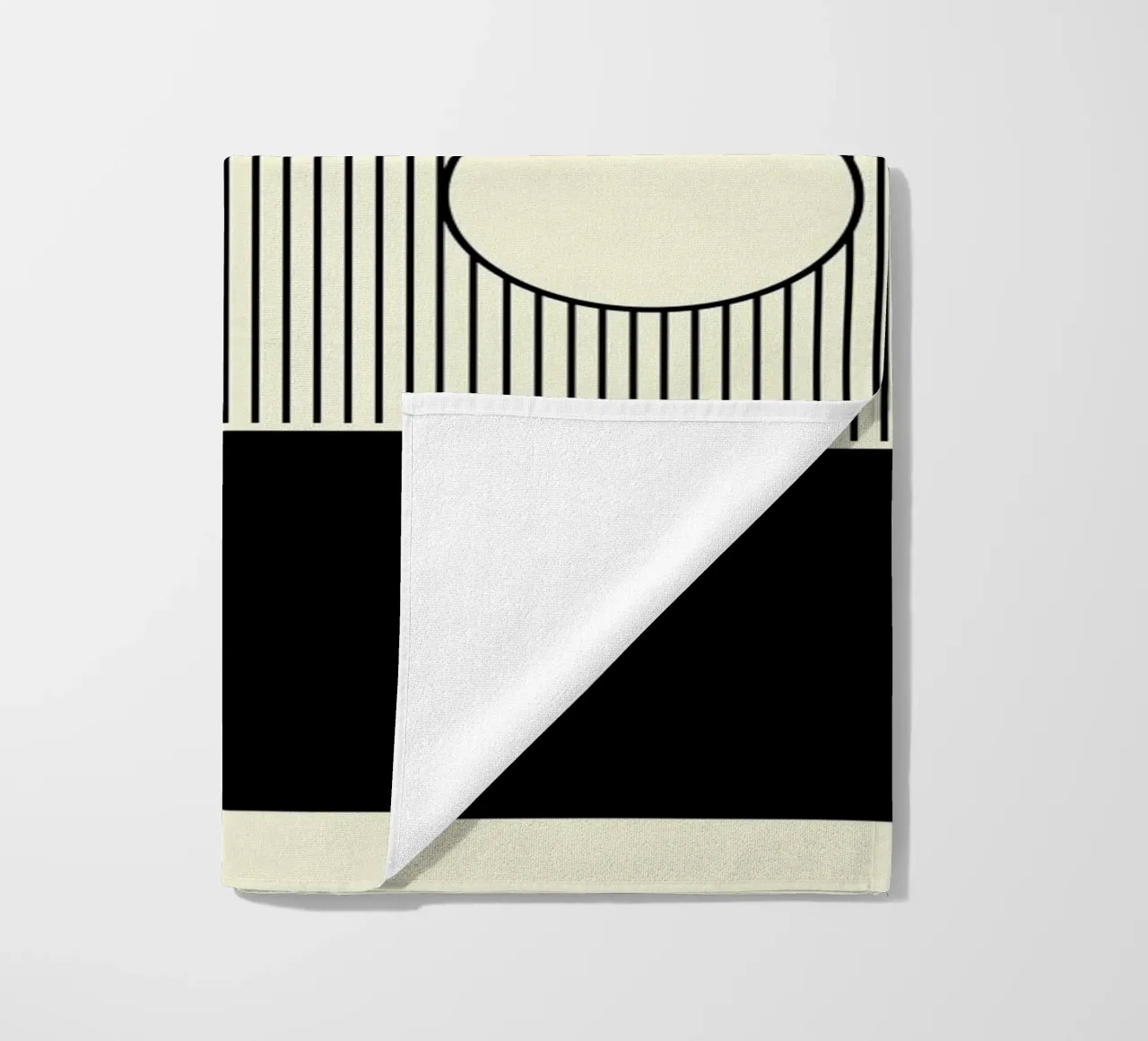 The Pause - Minimalist Geometric Abstract beach towel by KHouse Studio