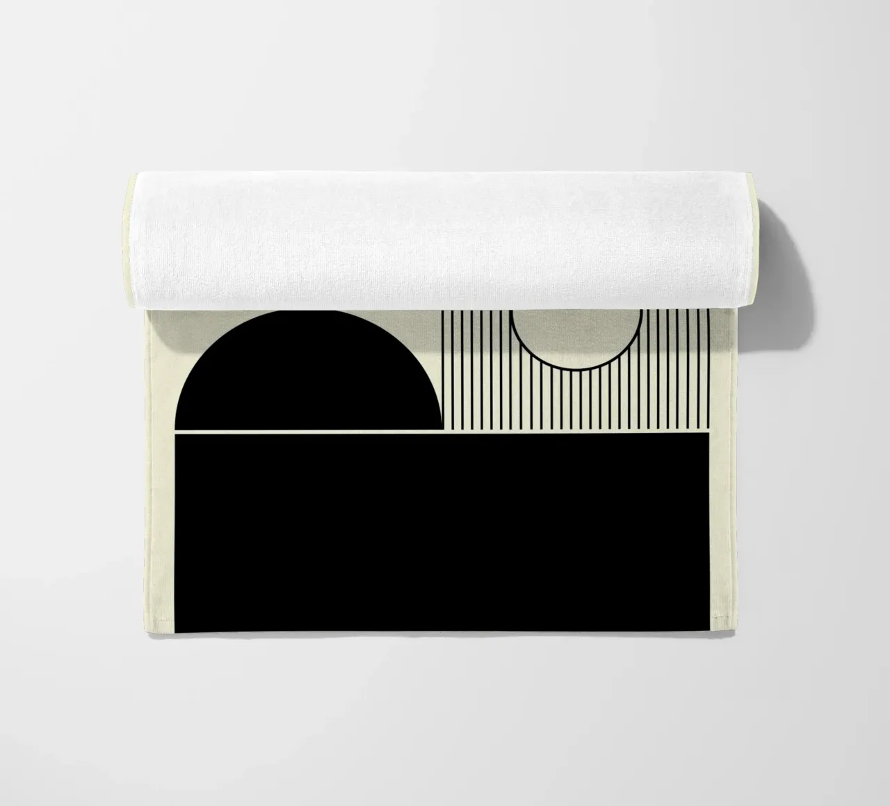 The Pause - Minimalist Geometric Abstract beach towel by KHouse Studio
