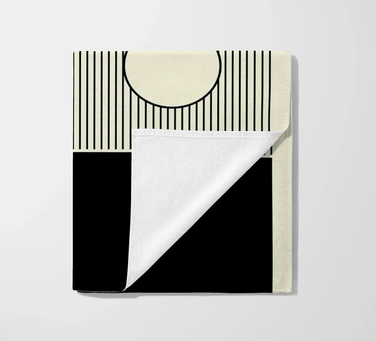 The Pause - Minimalist Geometric Abstract beach towel by KHouse Studio