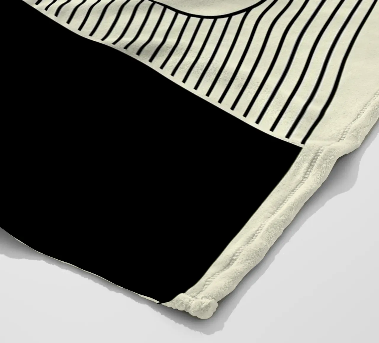 The Pause - Minimalist Geometric Abstract fleece blanket by KHouse Studio