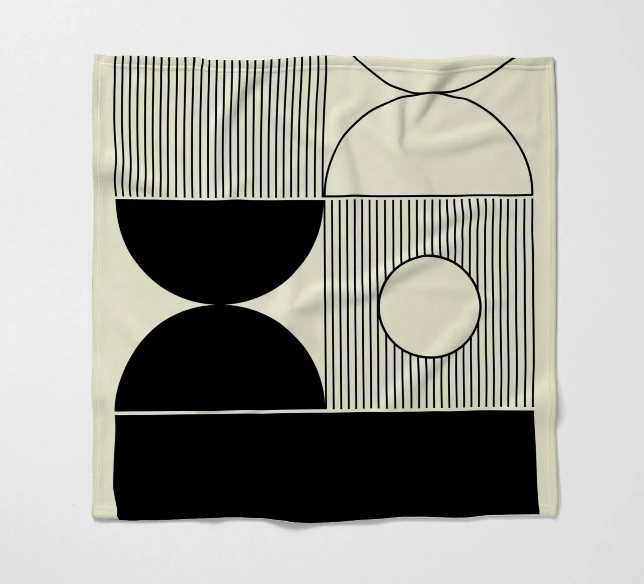 La pausa - Astratto geometrico minimalista coperta in pile da KHouse Studio