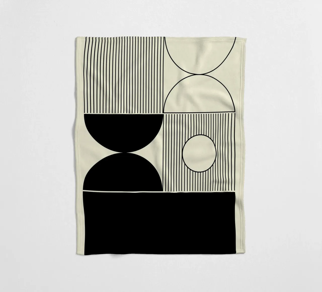 La pausa - Astratto geometrico minimalista coperta in pile da KHouse Studio
