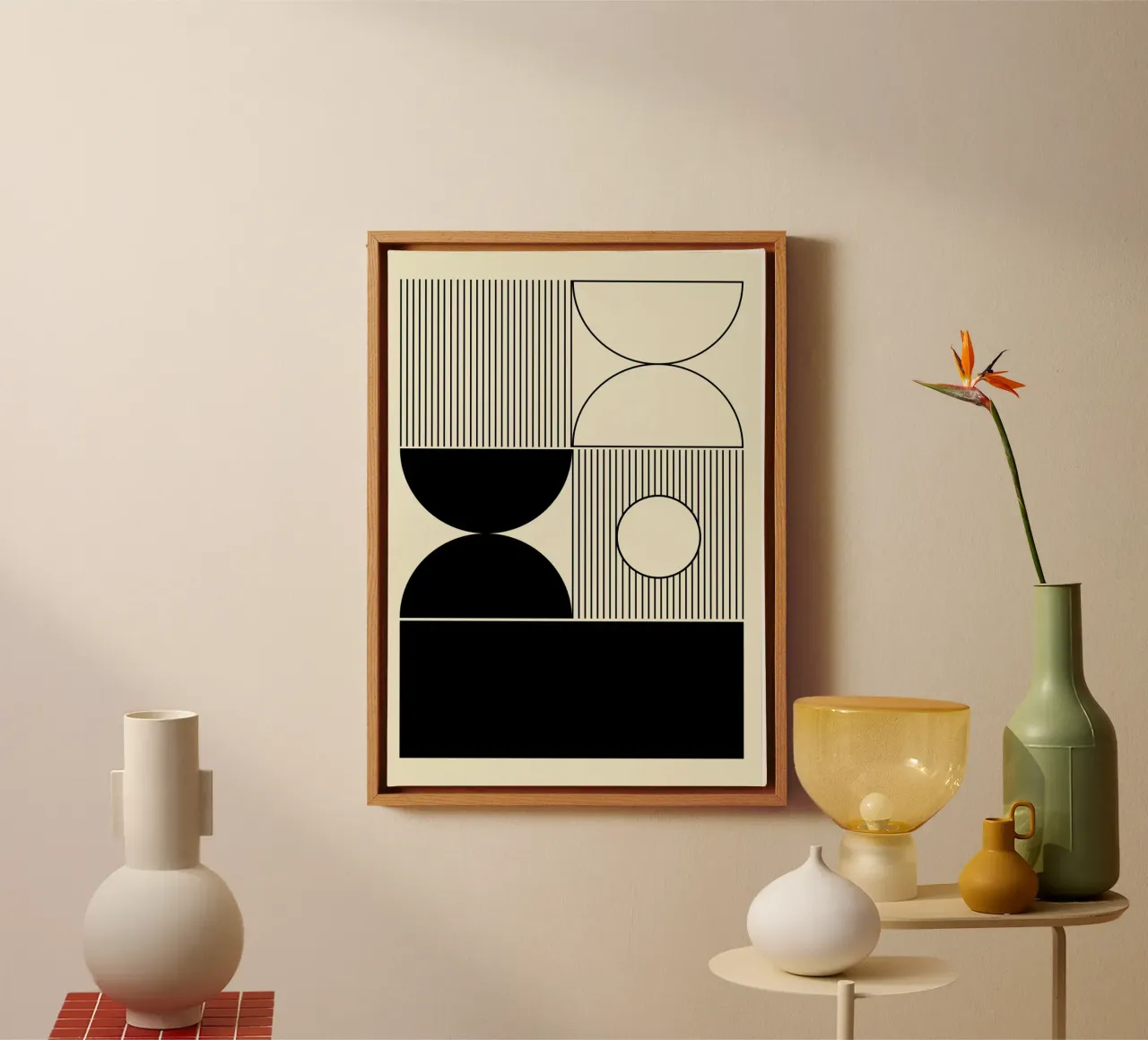 The Pause - Minimalist Geometric Abstract canvas by KHouse Studio