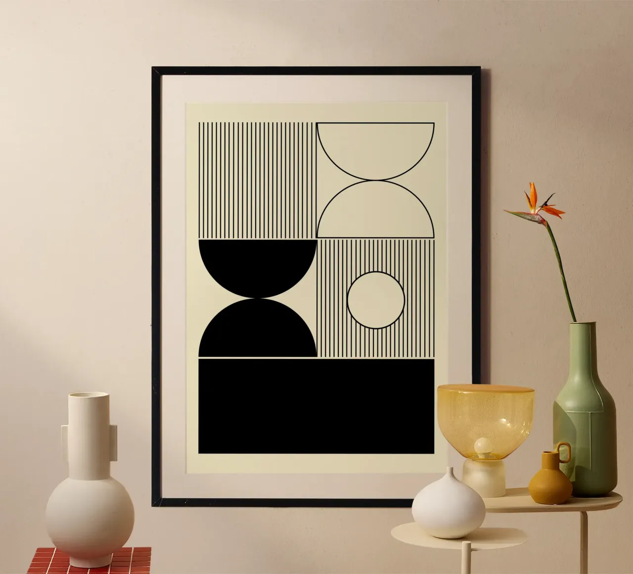 The Pause - Minimalist Geometric Abstract hahnemühle by KHouse Studio