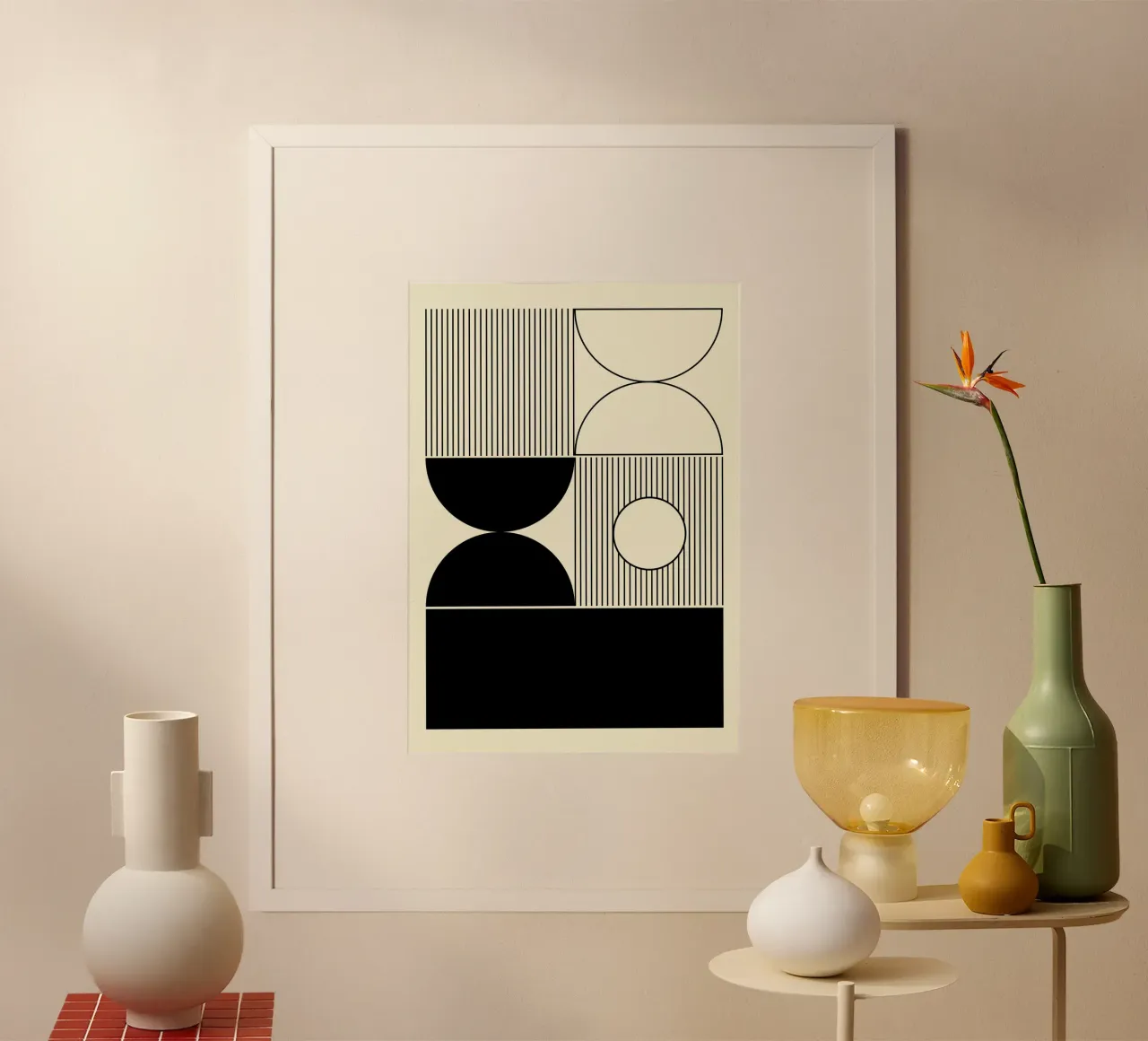 The Pause - Minimalist Geometric Abstract hahnemühle by KHouse Studio