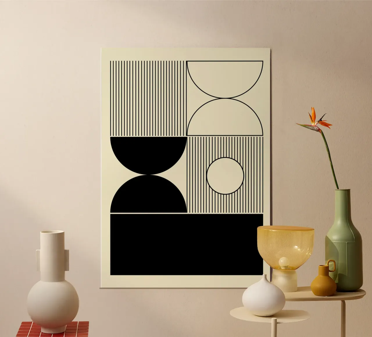 The Pause - Minimalist Geometric Abstract hahnemühle by KHouse Studio