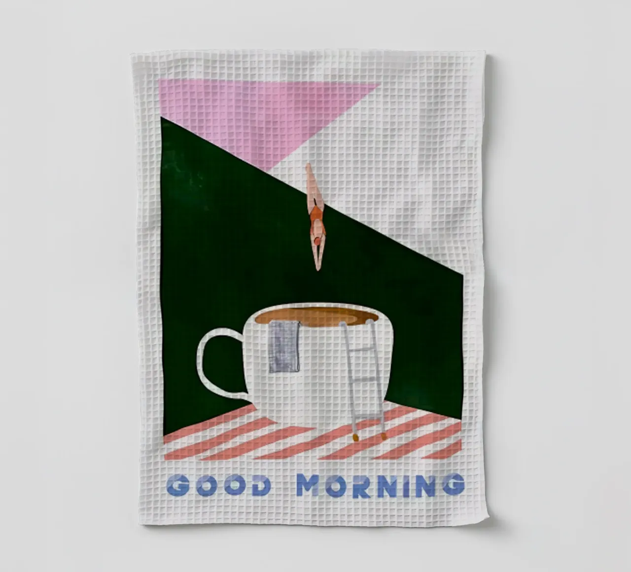 Buongiorno caffè subacqueo canovaccio da cucina da sidine shop