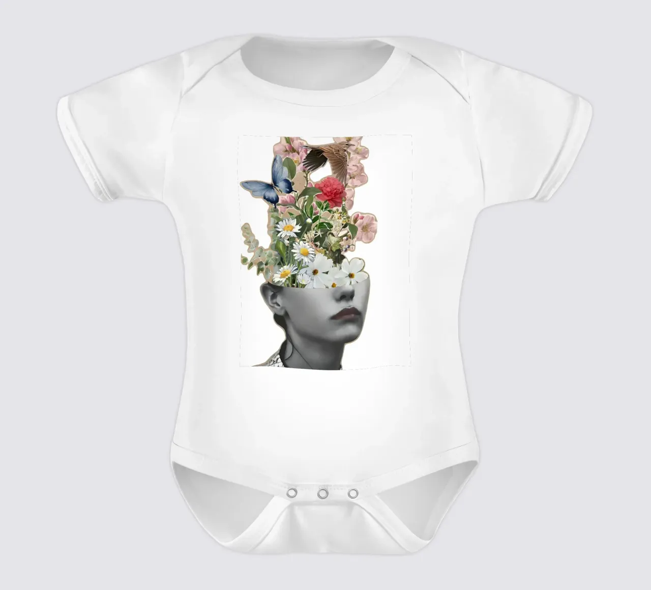 Una mente in fiore body neonato maniche corte da Pixel Boy