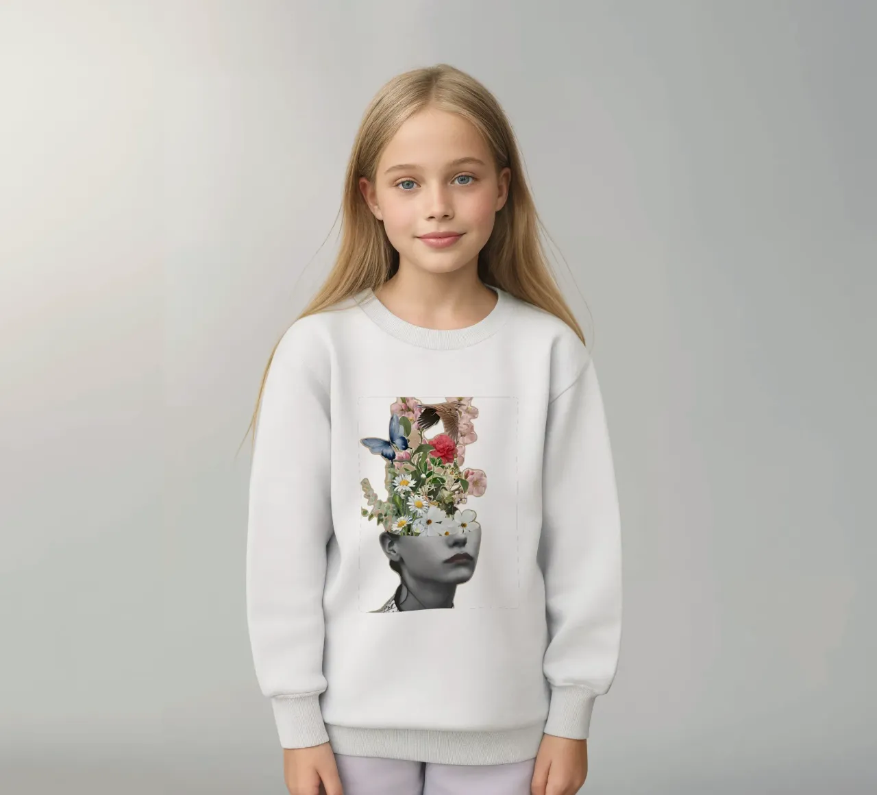 Una mente in fiore felpa bambino da Pixel Boy