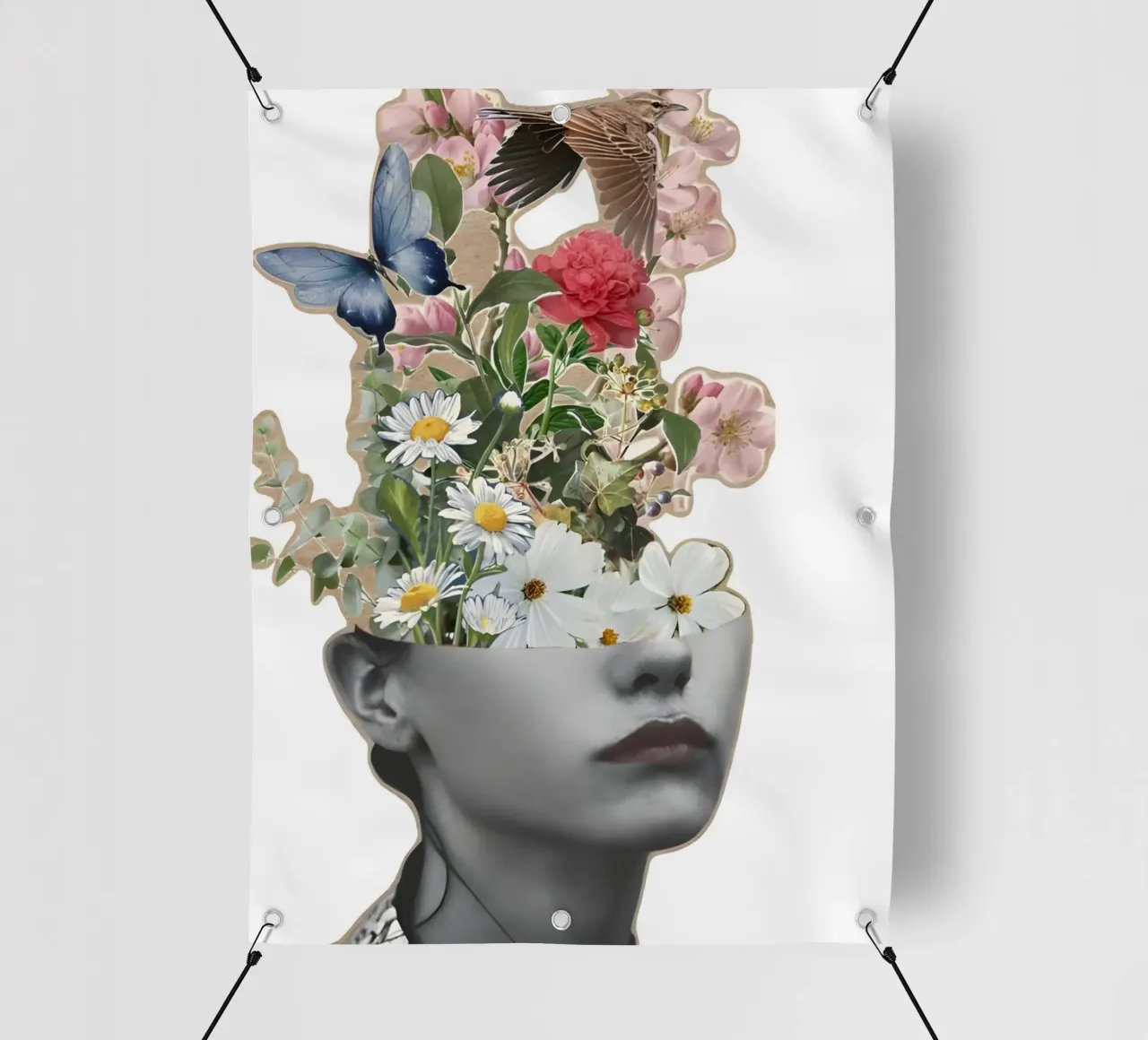 Una mente in fiore telo in pvc da Pixel Boy