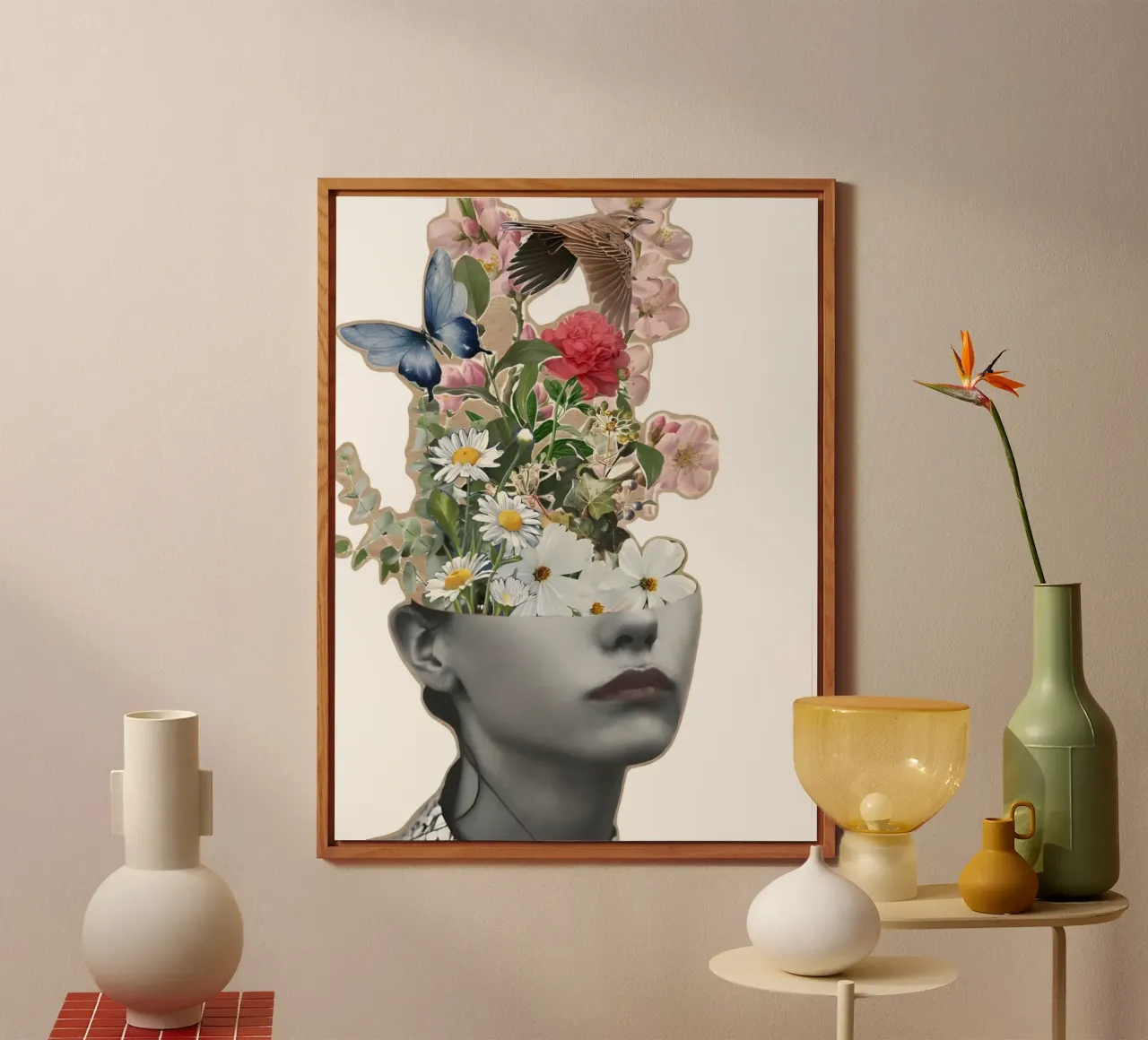 Una mente in fiore alluminio dibond da Pixel Boy