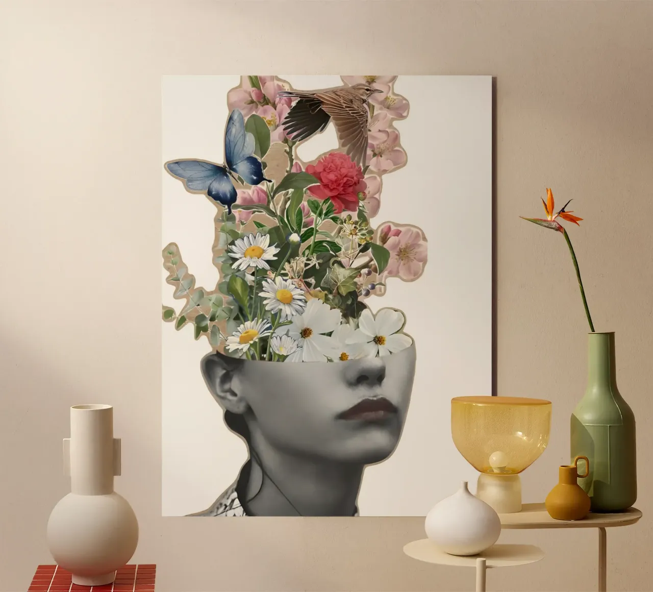 Una mente in fiore alluminio dibond da Pixel Boy