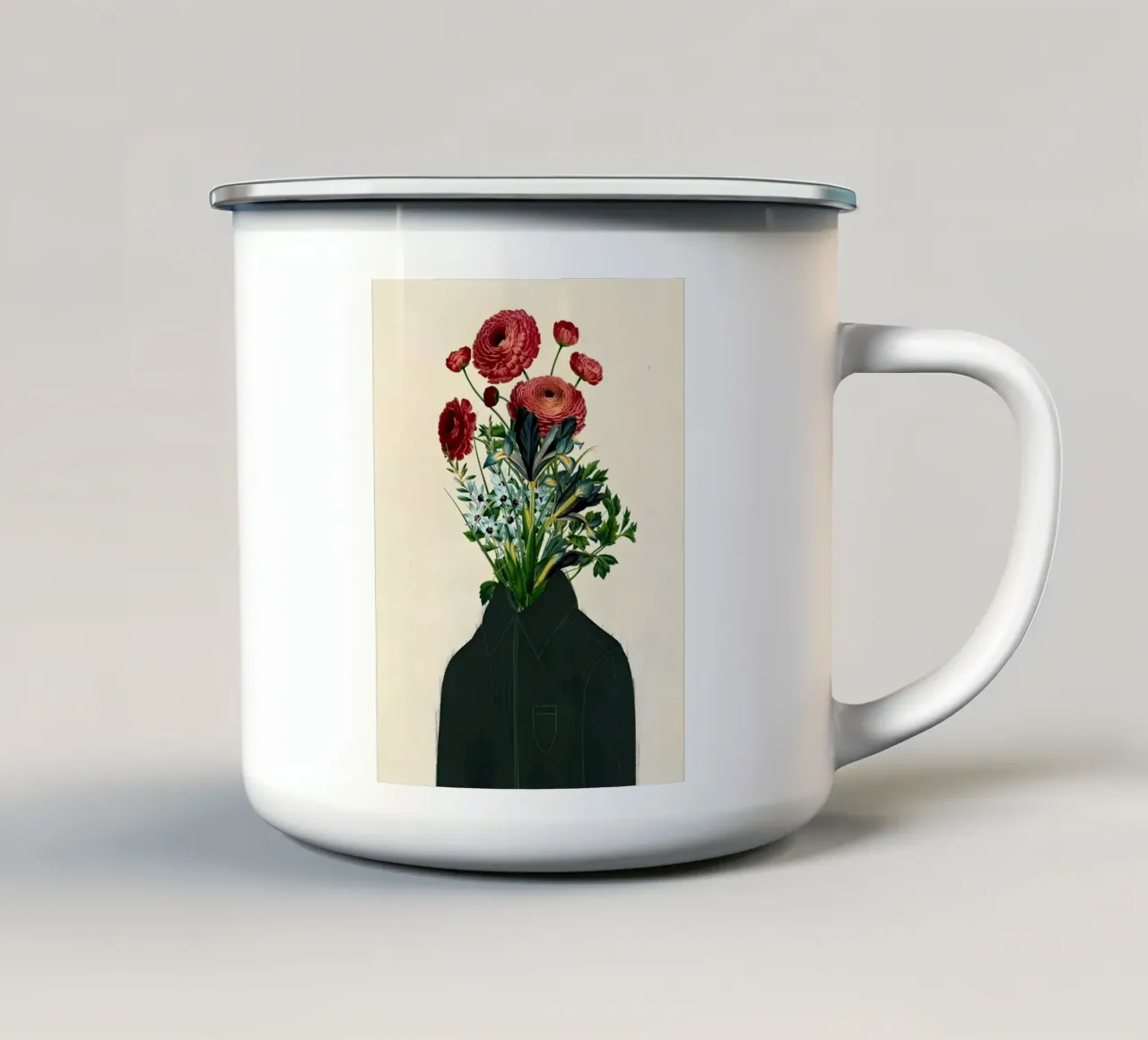 Fioritura formale tazza in smalto da Pixel Boy