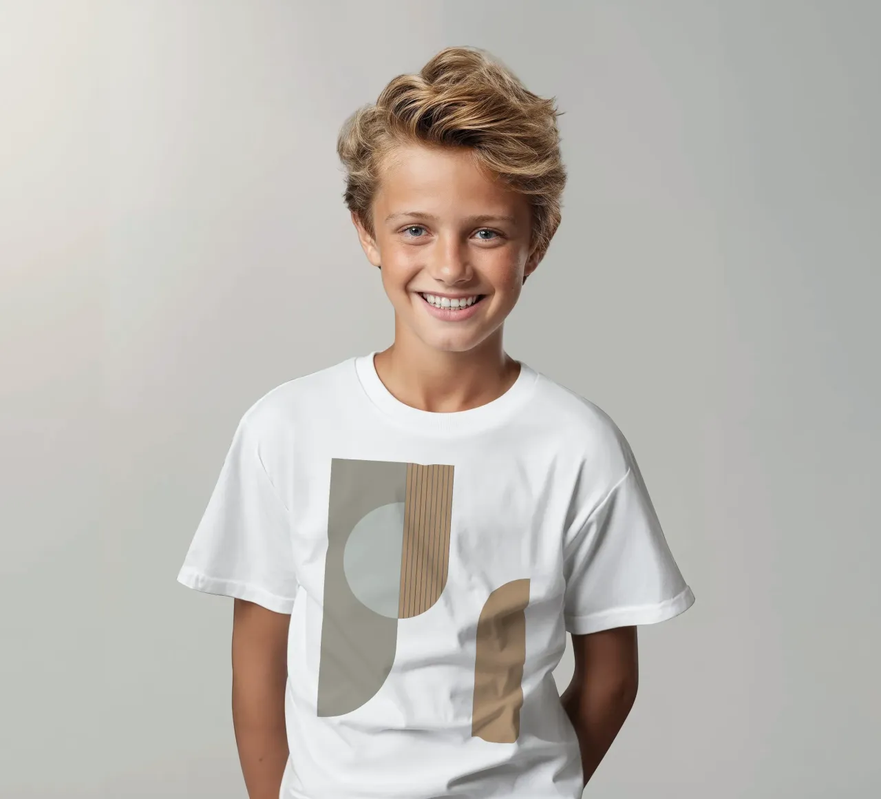 Lino e pietra - Composizione astratta t-shirt bambini da KHouse Studio