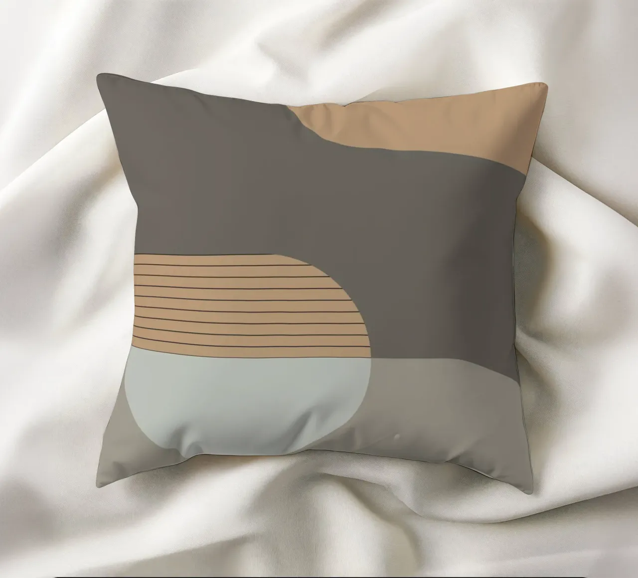 Lin et pierre - Composition abstraite coussin de KHouse Studio