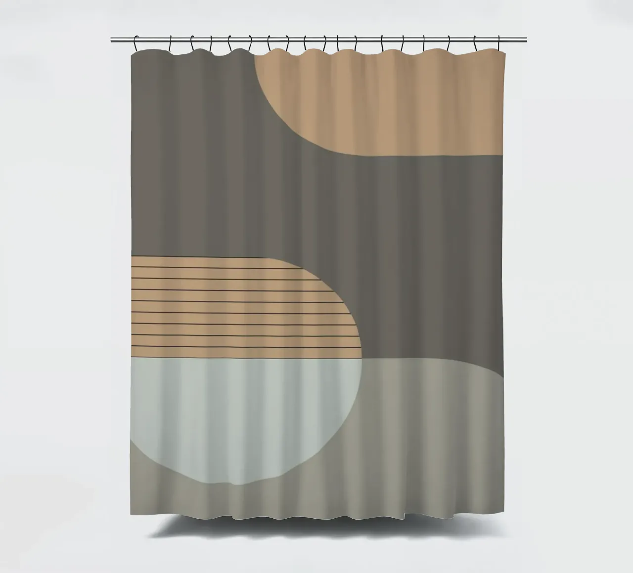 Linen and Stone - Abstract Composition shower curtain by KHouse Studio