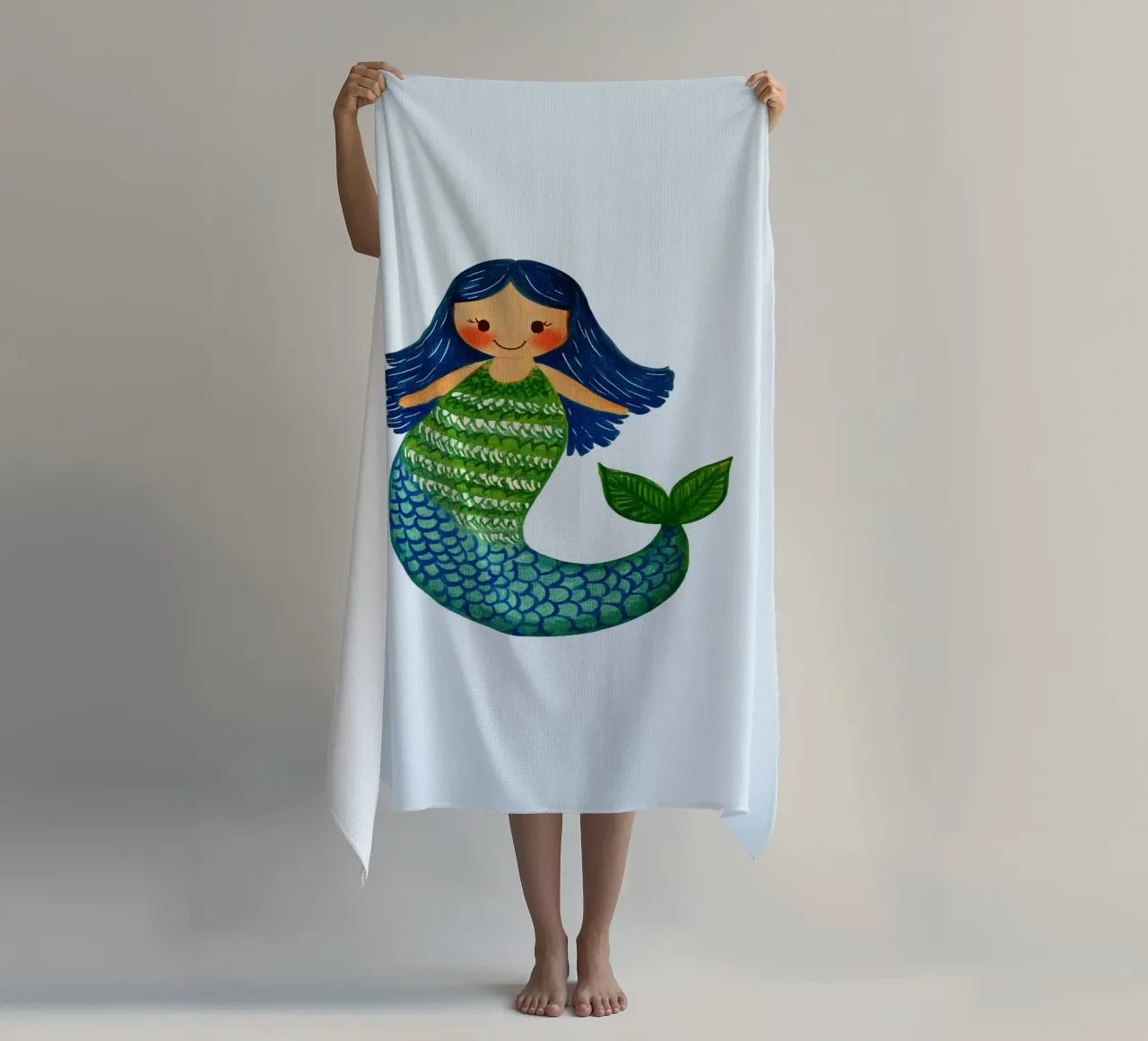 Sirenetta telo mare da Curious Canvas