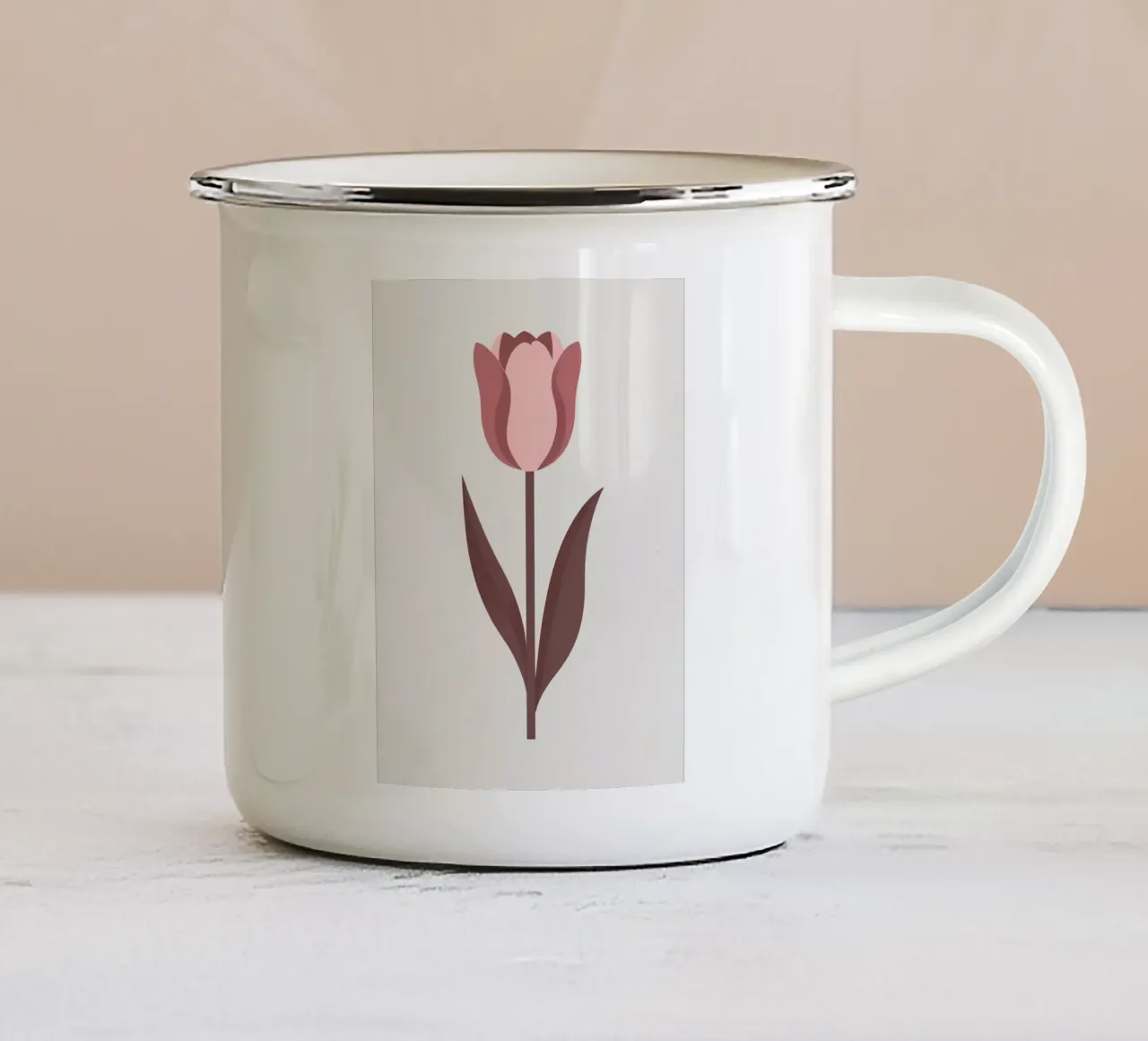 Tulipano semplice tazza in smalto da Botanical Gallery