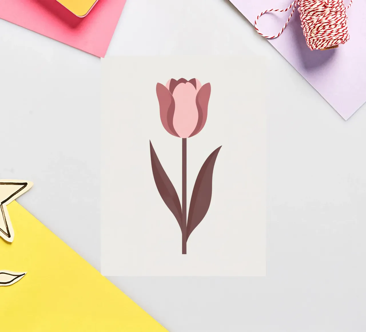 Tulipano semplice adesivo da Botanical Gallery