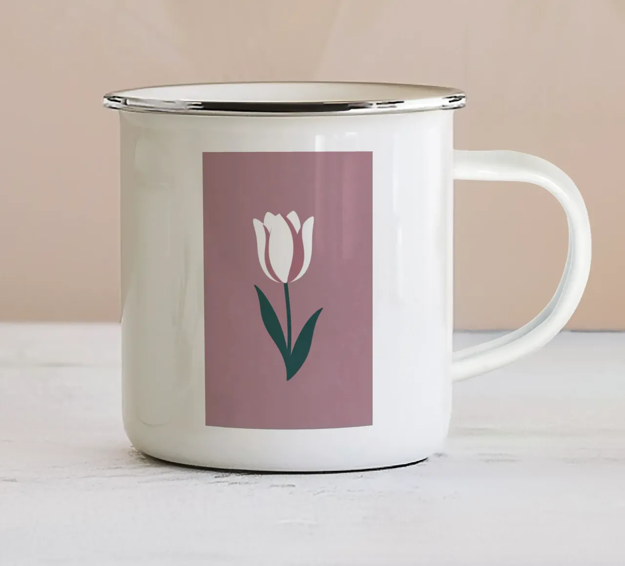 Tulipano semplice tazza in smalto da Botanical Gallery