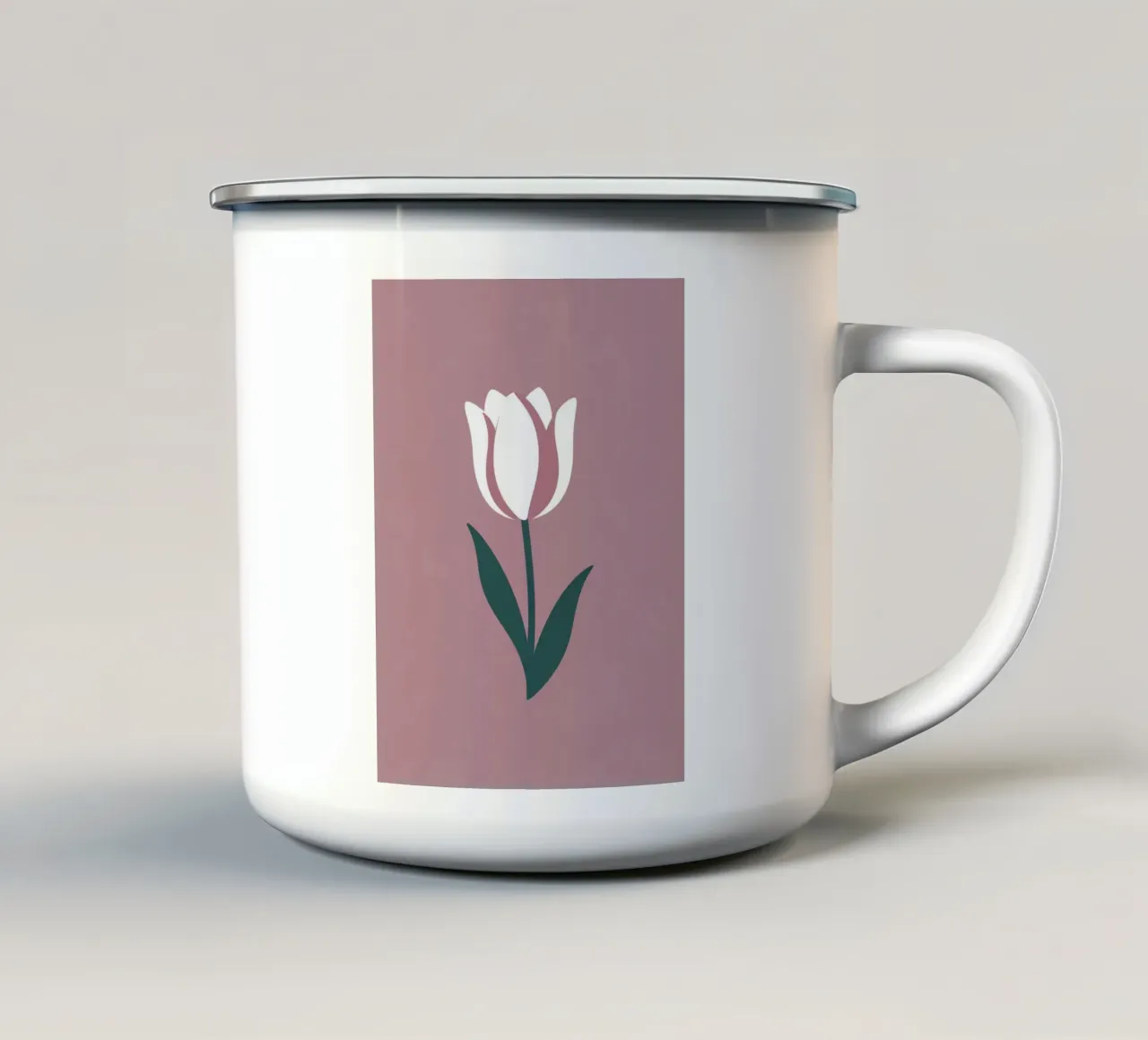 Tulipano semplice tazza in smalto da Botanical Gallery