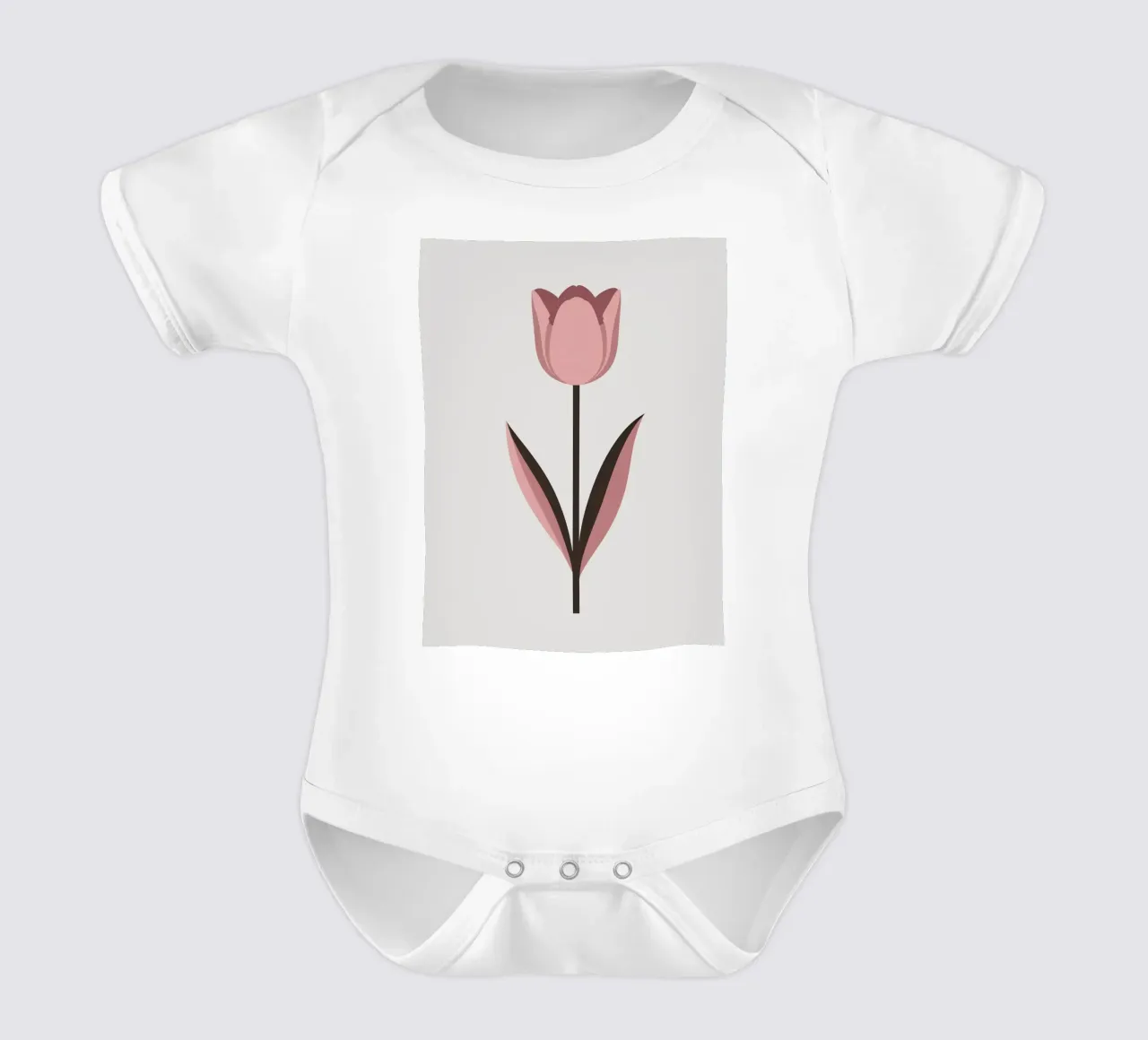 Tulipano semplice body neonato maniche corte da Botanical Gallery