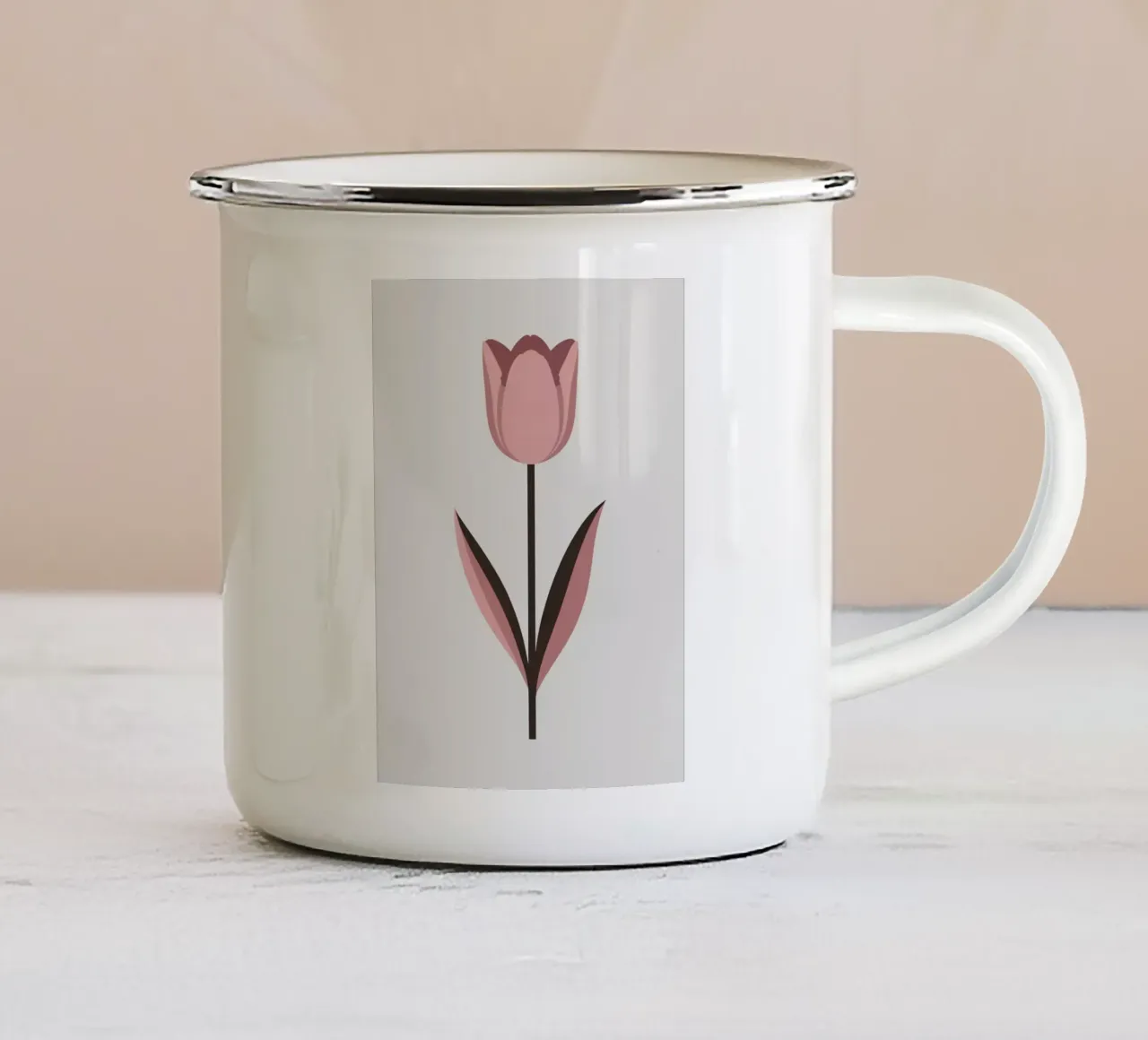 Tulipano semplice tazza in smalto da Botanical Gallery