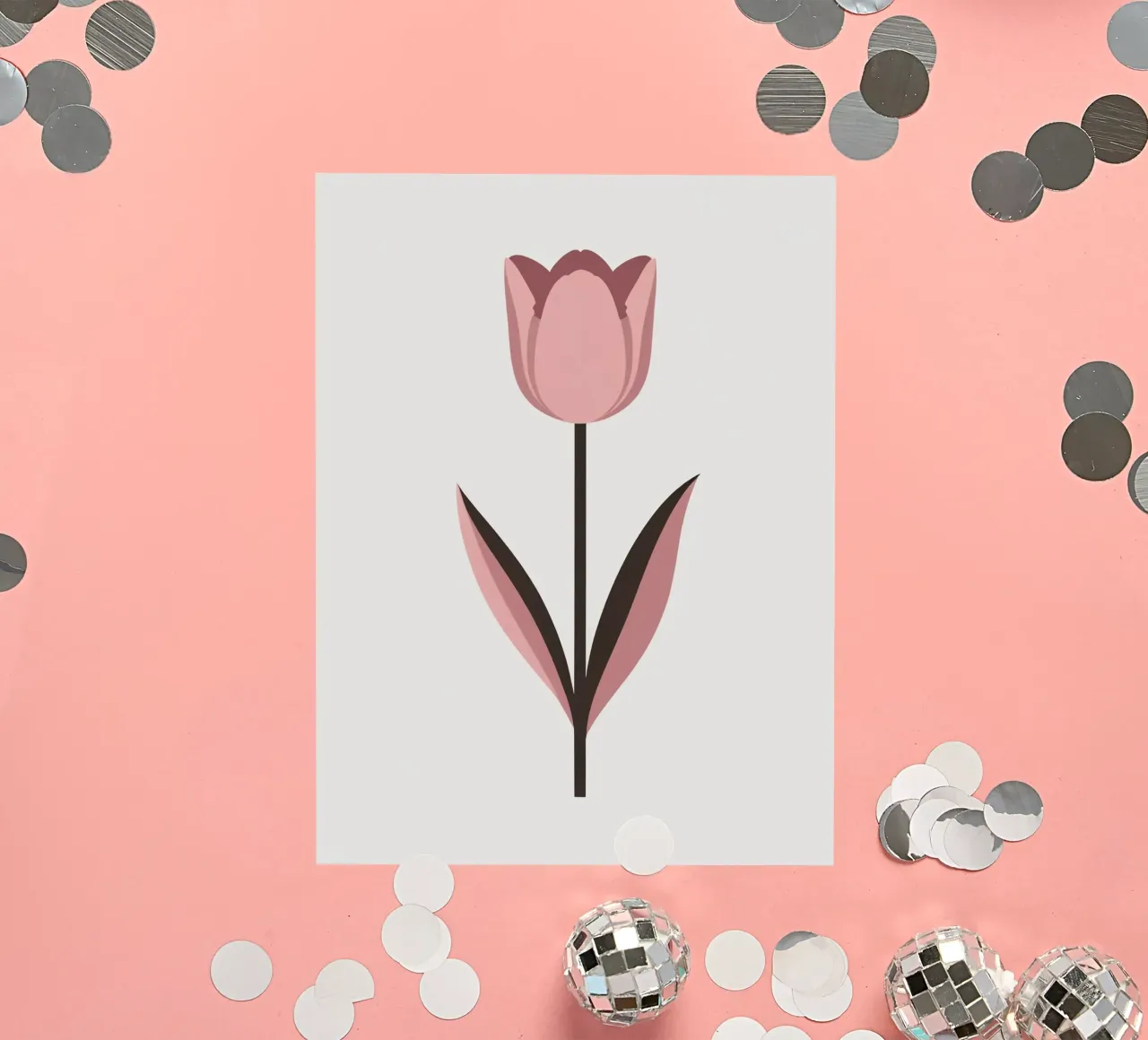 Tulipano semplice adesivo da Botanical Gallery