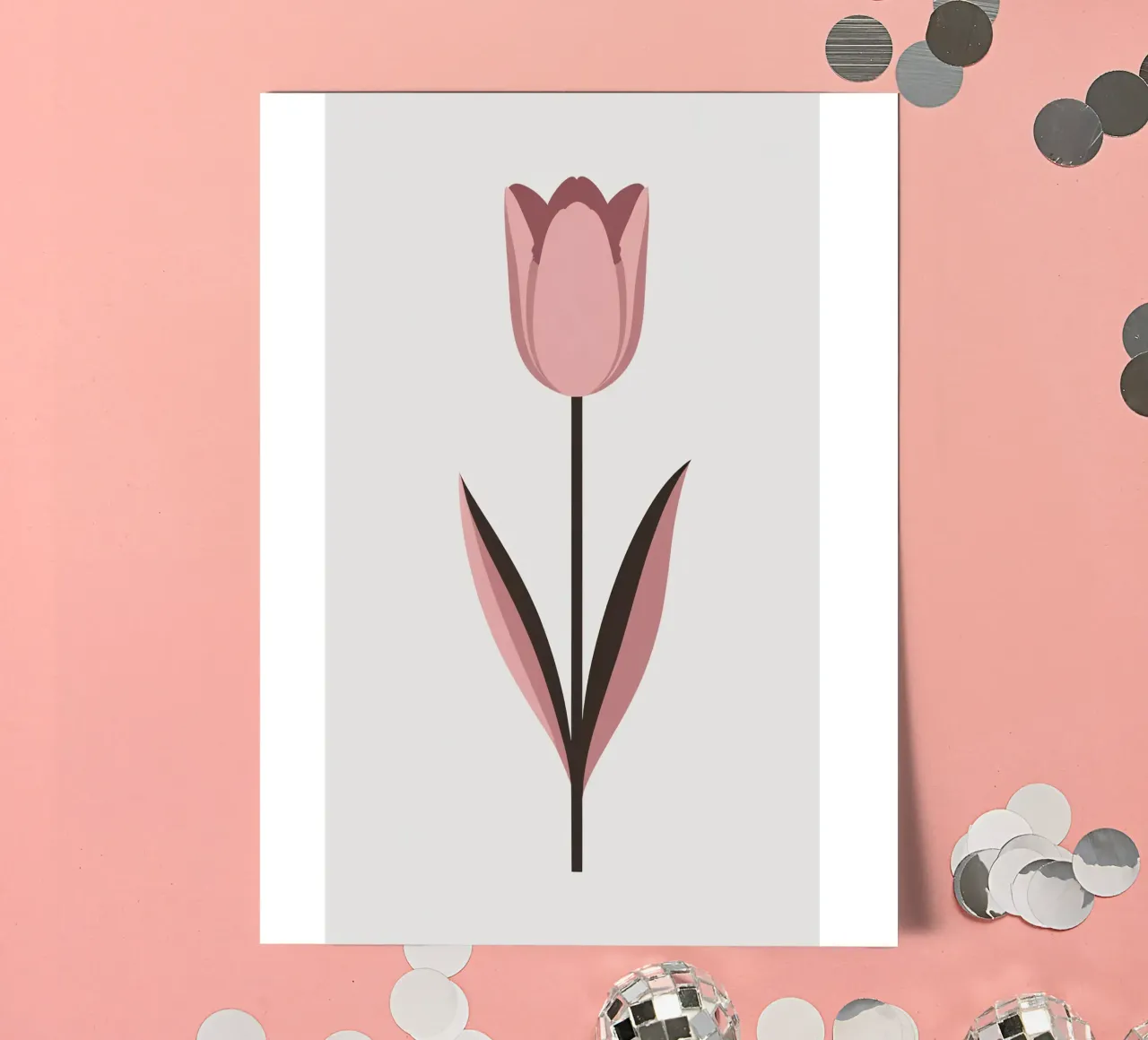 Tulipano semplice foglio adesivo da Botanical Gallery
