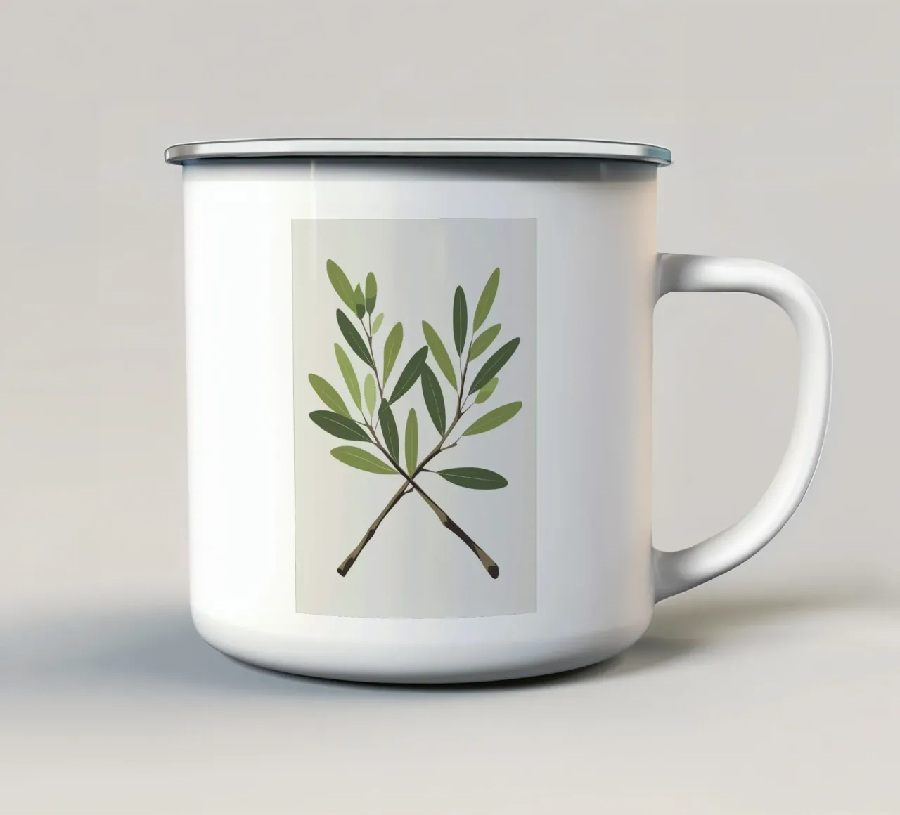 Rami incrociati tazza in smalto da Botanical Gallery