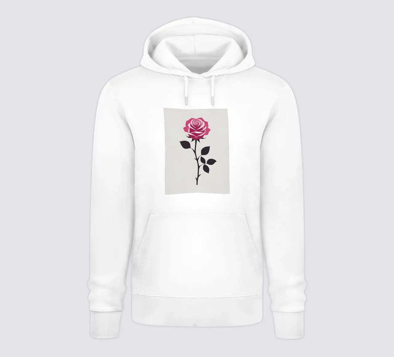 Silhouette rosa felpa con cappuccio da Botanical Gallery