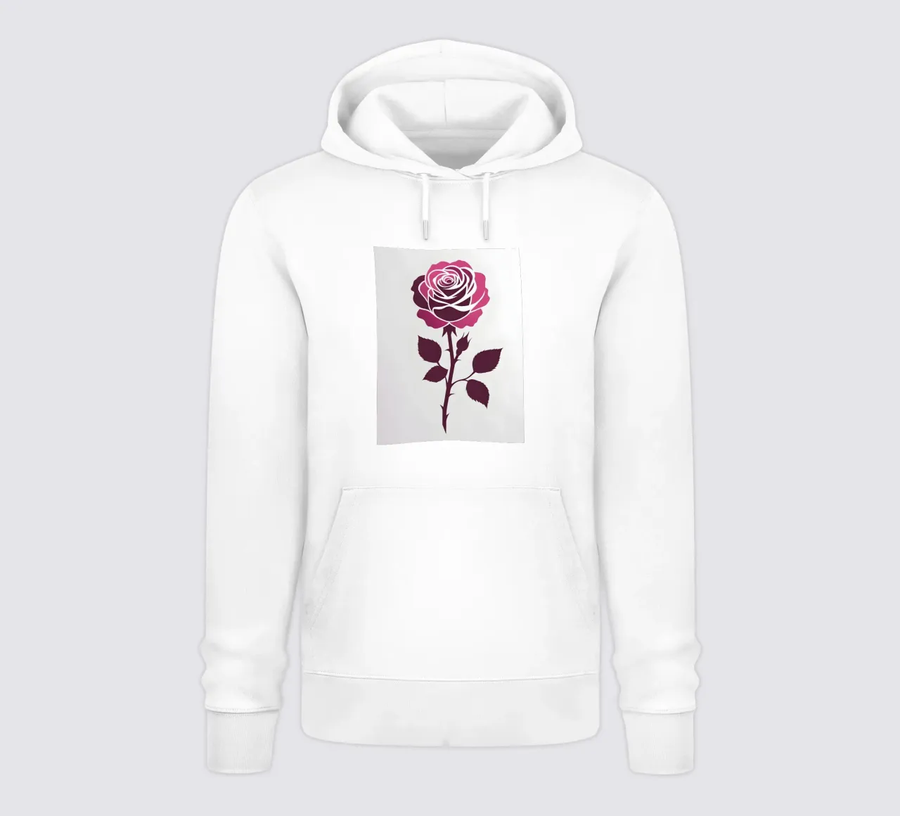 Silhouette rosa felpa con cappuccio da Botanical Gallery