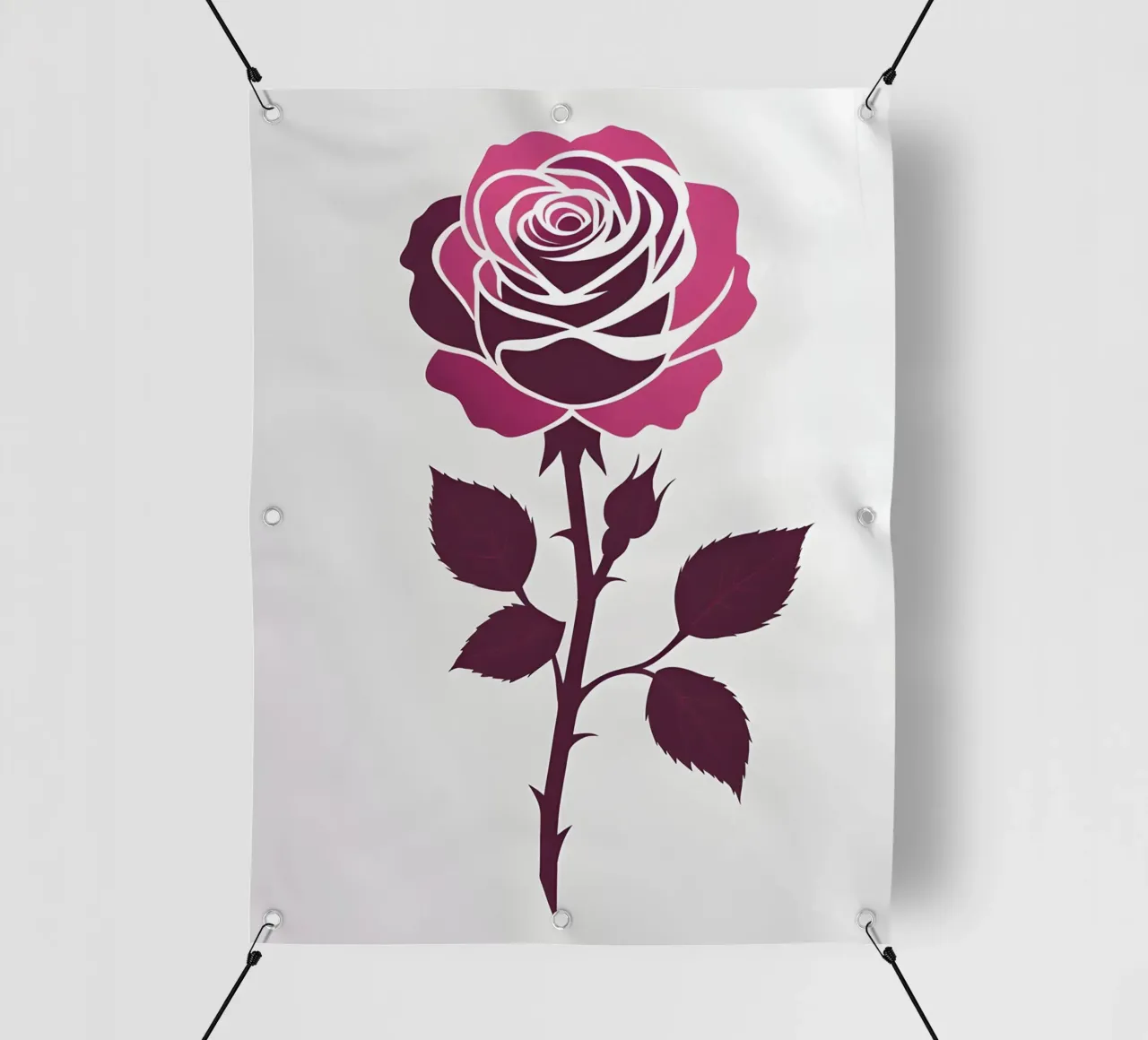 Silhouette rosa telo in pvc da Botanical Gallery
