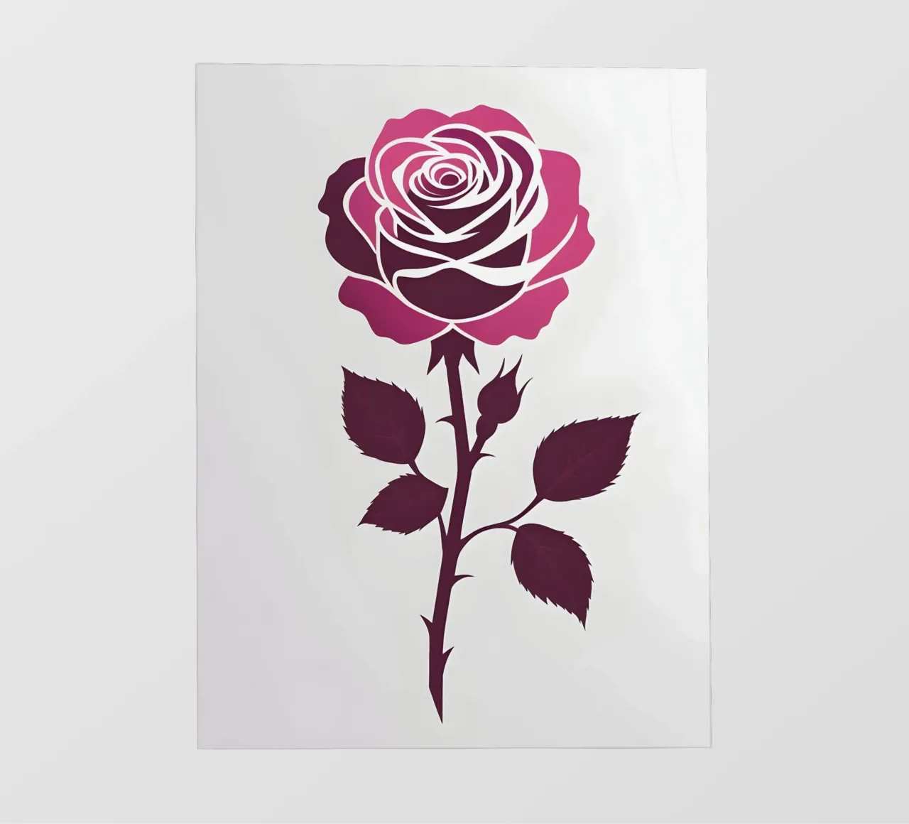 Silhouette rosa telo in pvc da Botanical Gallery