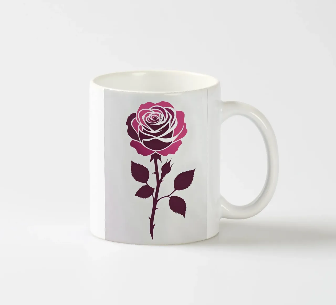 Silhouette rosa tazza in ceramica da Botanical Gallery