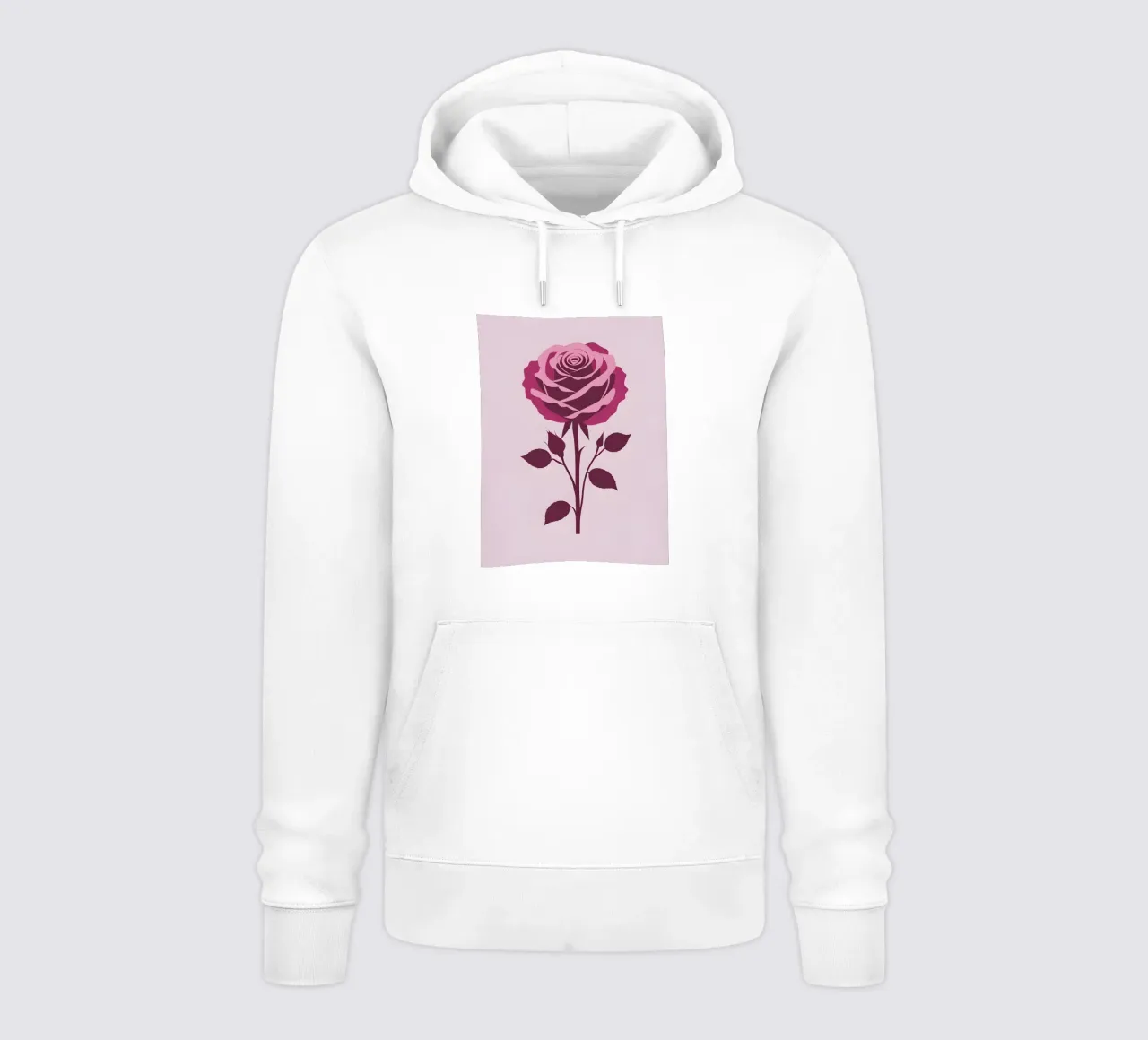 Silhouette rosa felpa con cappuccio da Botanical Gallery