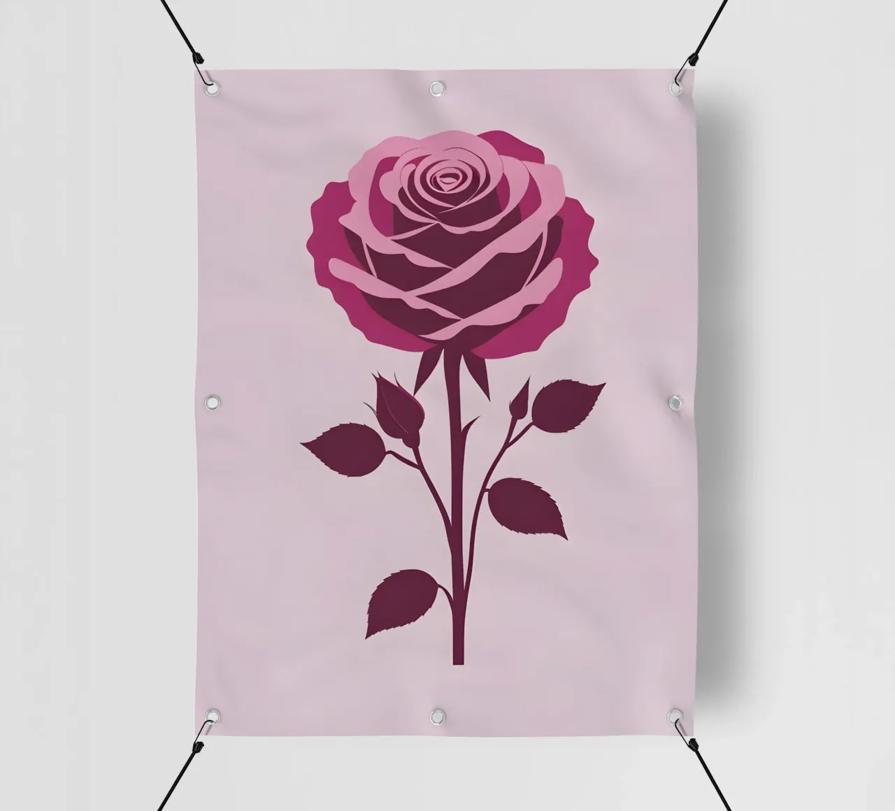 Silhouette rosa telo in pvc da Botanical Gallery
