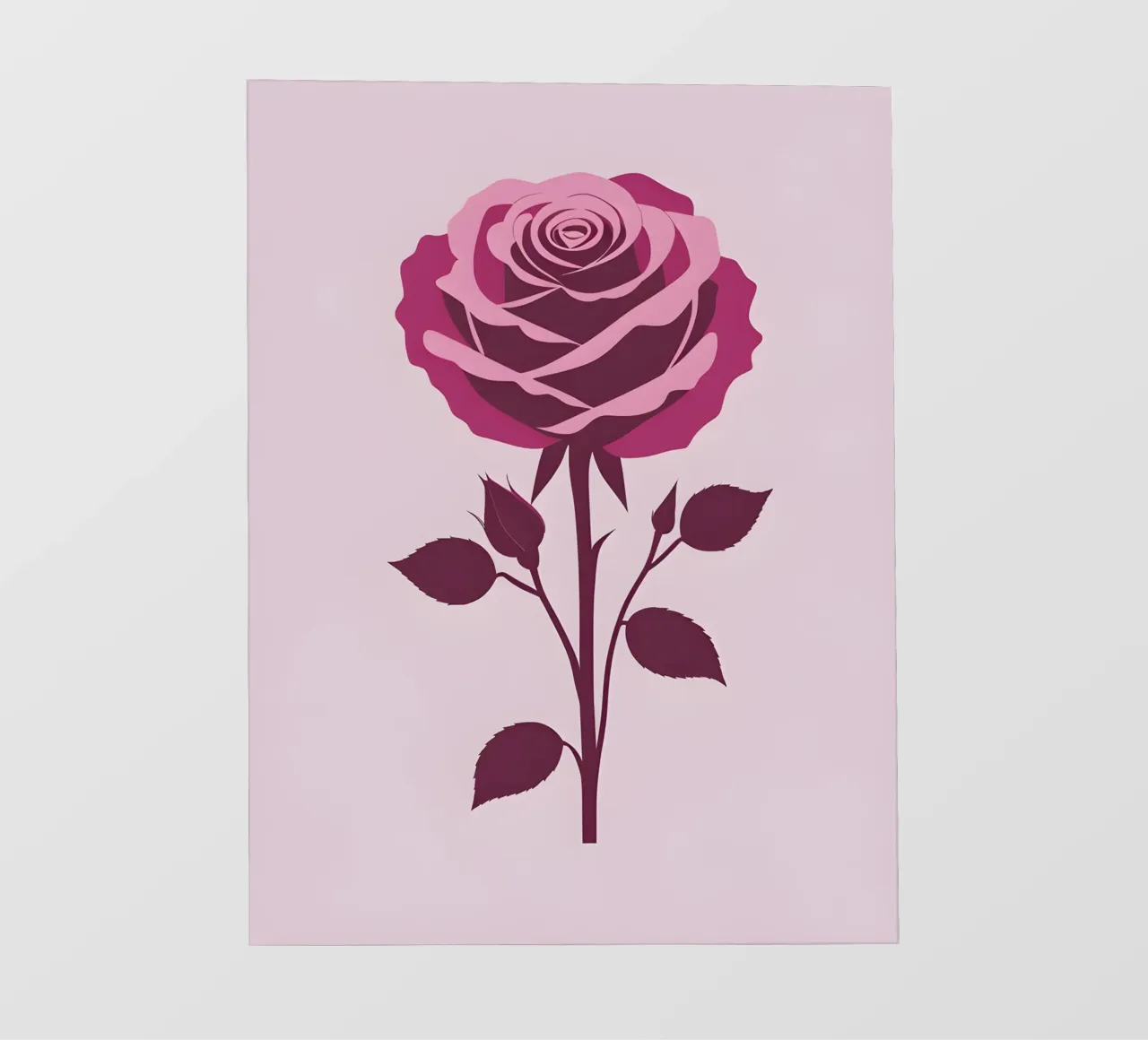 Silhouette rosa telo in pvc da Botanical Gallery