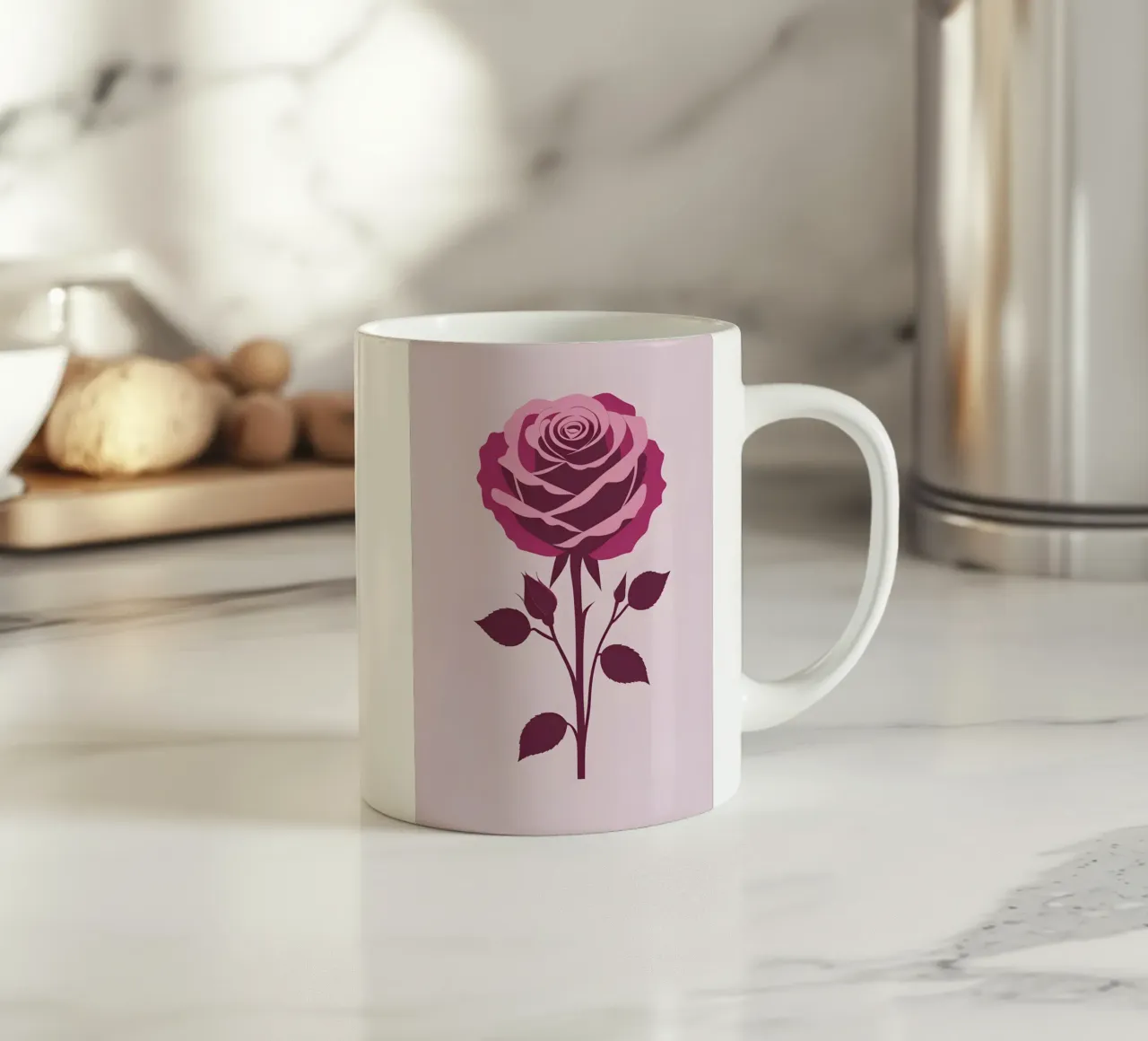Silhouette rosa tazza in ceramica da Botanical Gallery