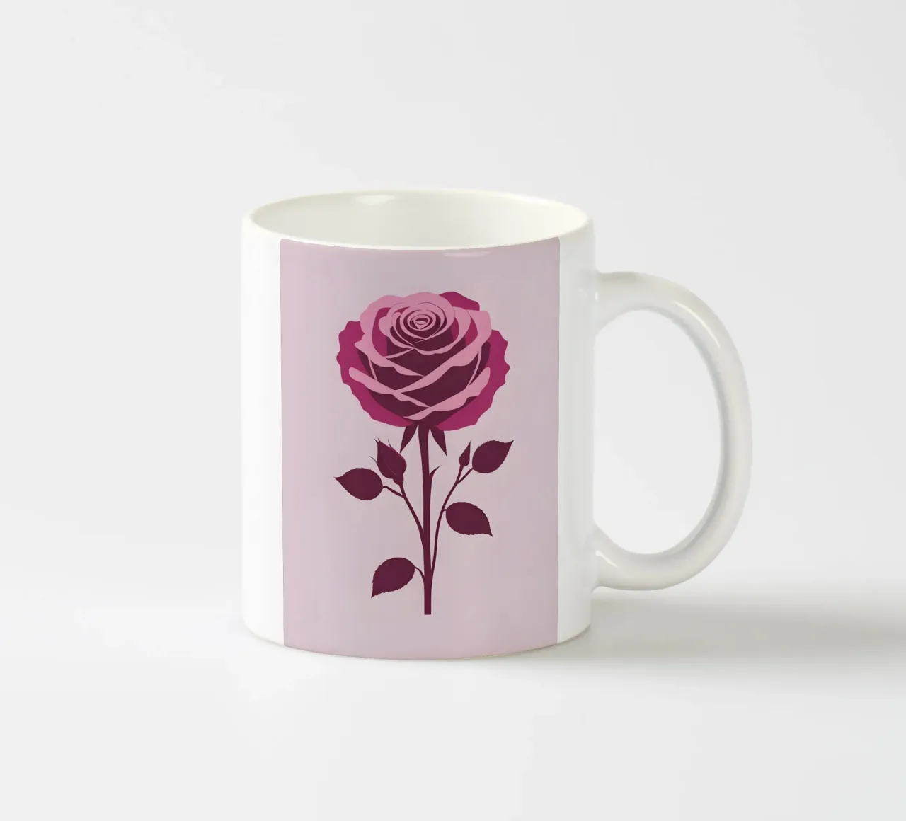 Silhouette rosa tazza in ceramica da Botanical Gallery