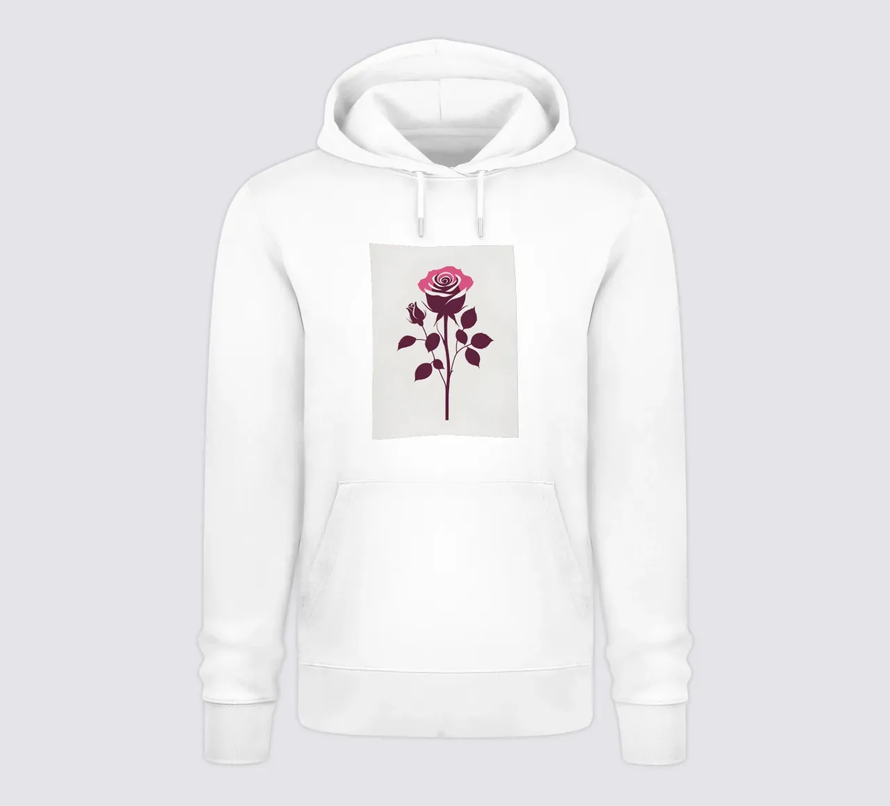 Silhouette rosa felpa con cappuccio da Botanical Gallery